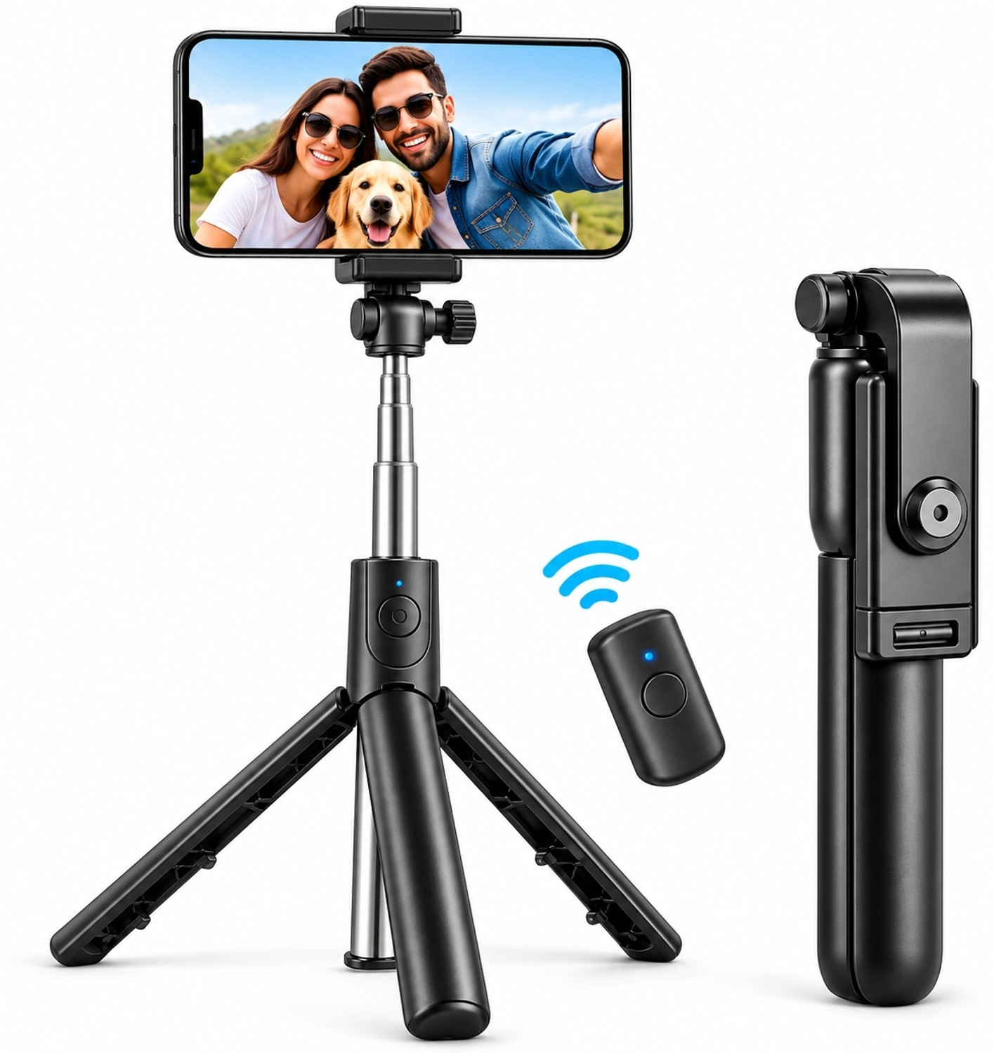 Image of frestack R1 Selfie Stick with Tripod, Phone Stand & Wireless Remote, Compatible with Mobile Phones Bluetooth Selfie Stick