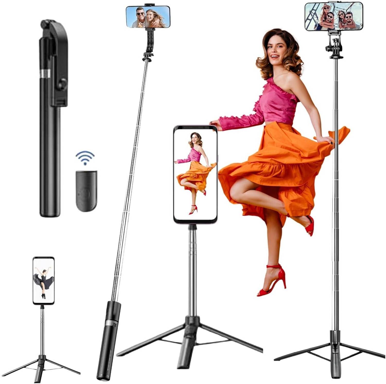 Hold up R1-L 170cm Selfie Stick with Tripod - Image 1