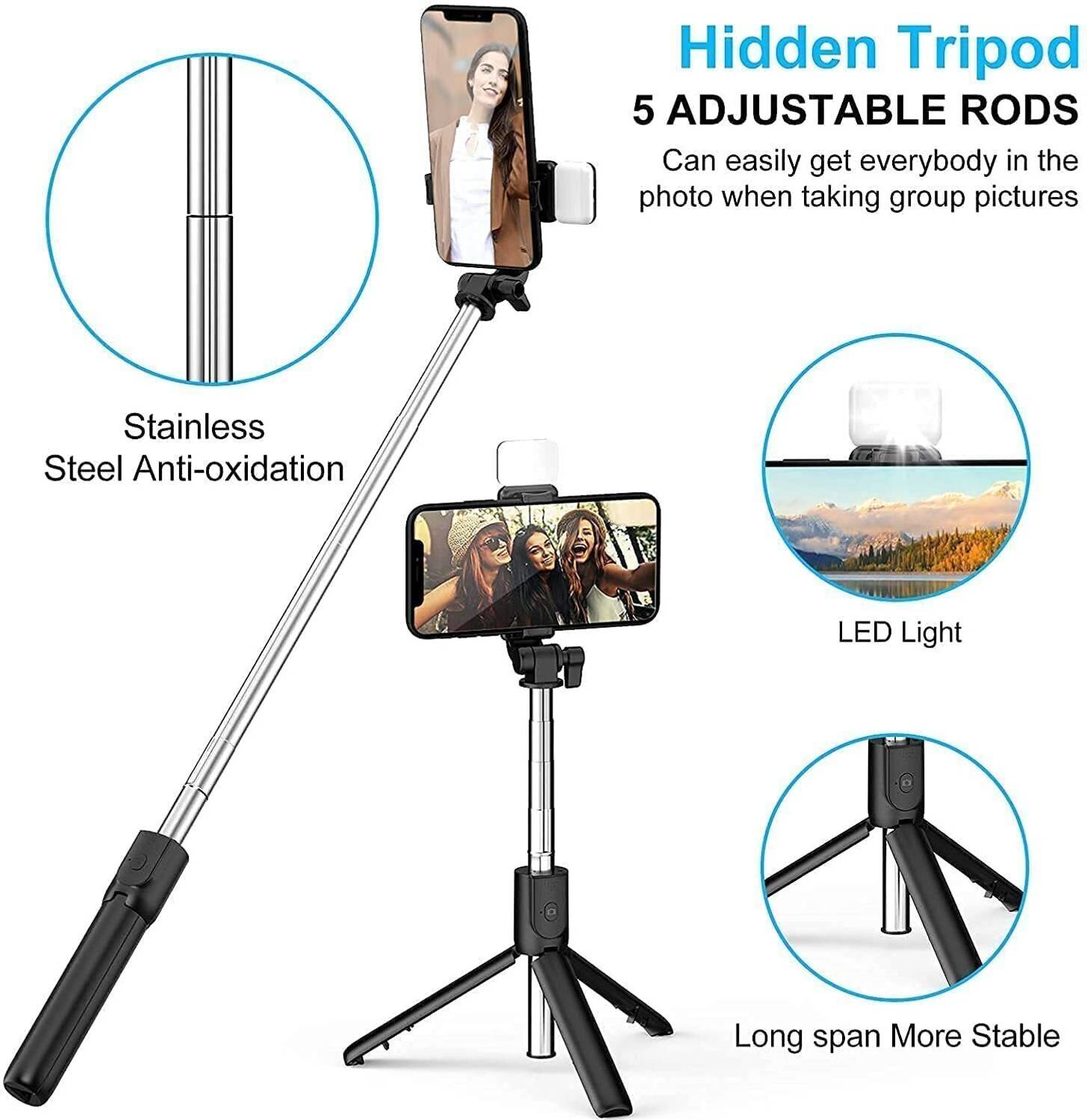 DSSB Selfie Stick with Tripod Stand, Bluetooth - Image 4