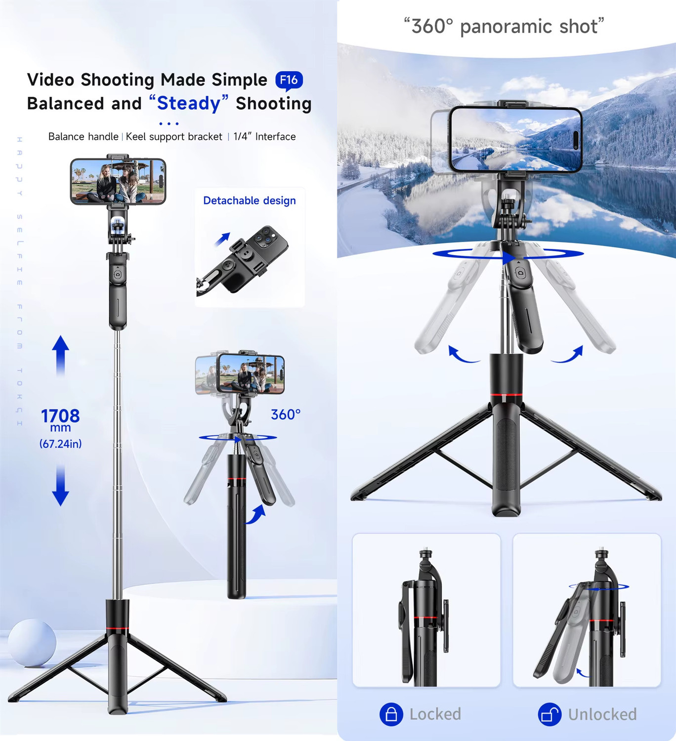 Image of Fitgear Bluetooth Selfie Stick