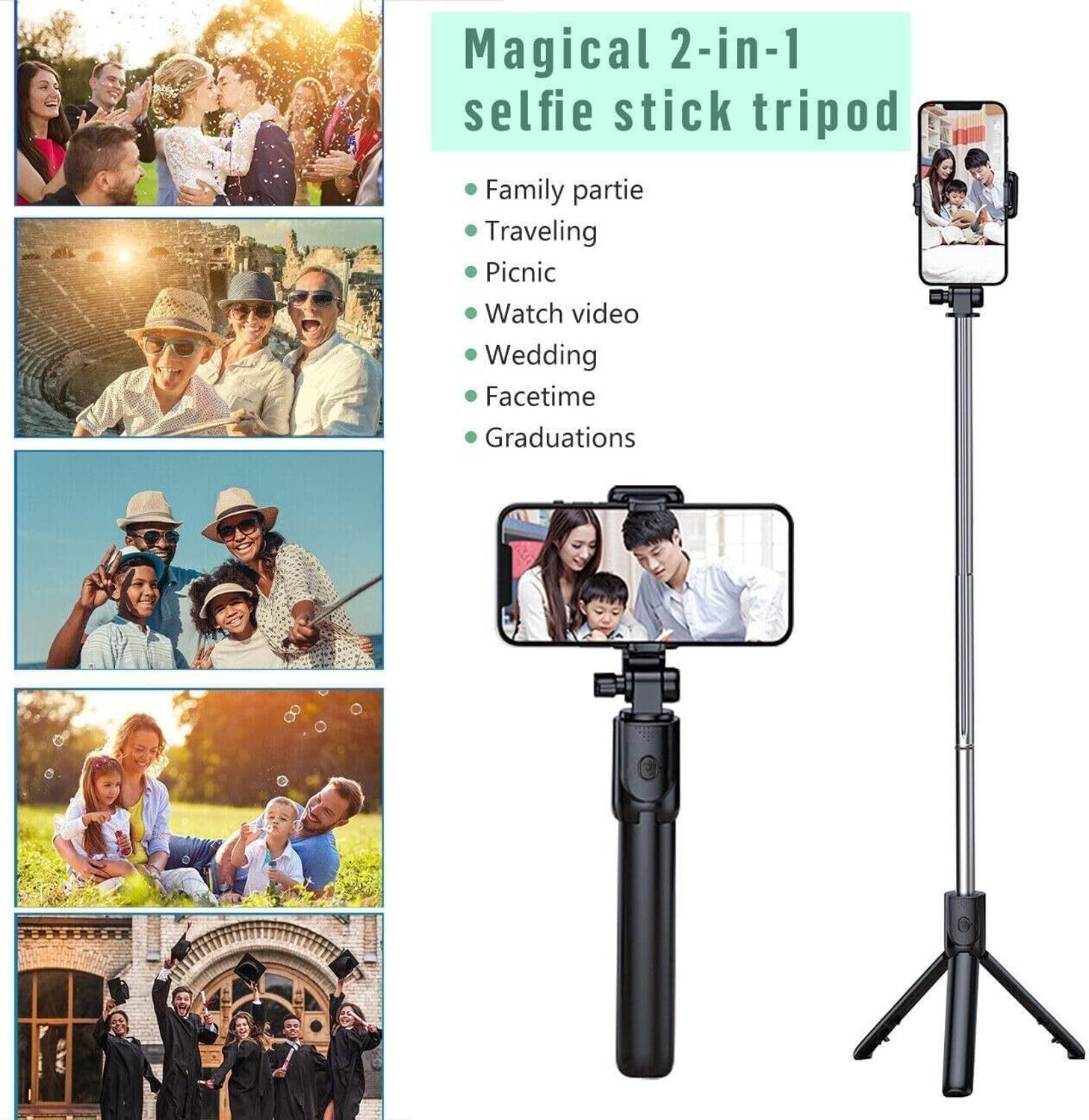 Hold Bluetooth Selfie Stick Tripod 3-in-1 - Image 4