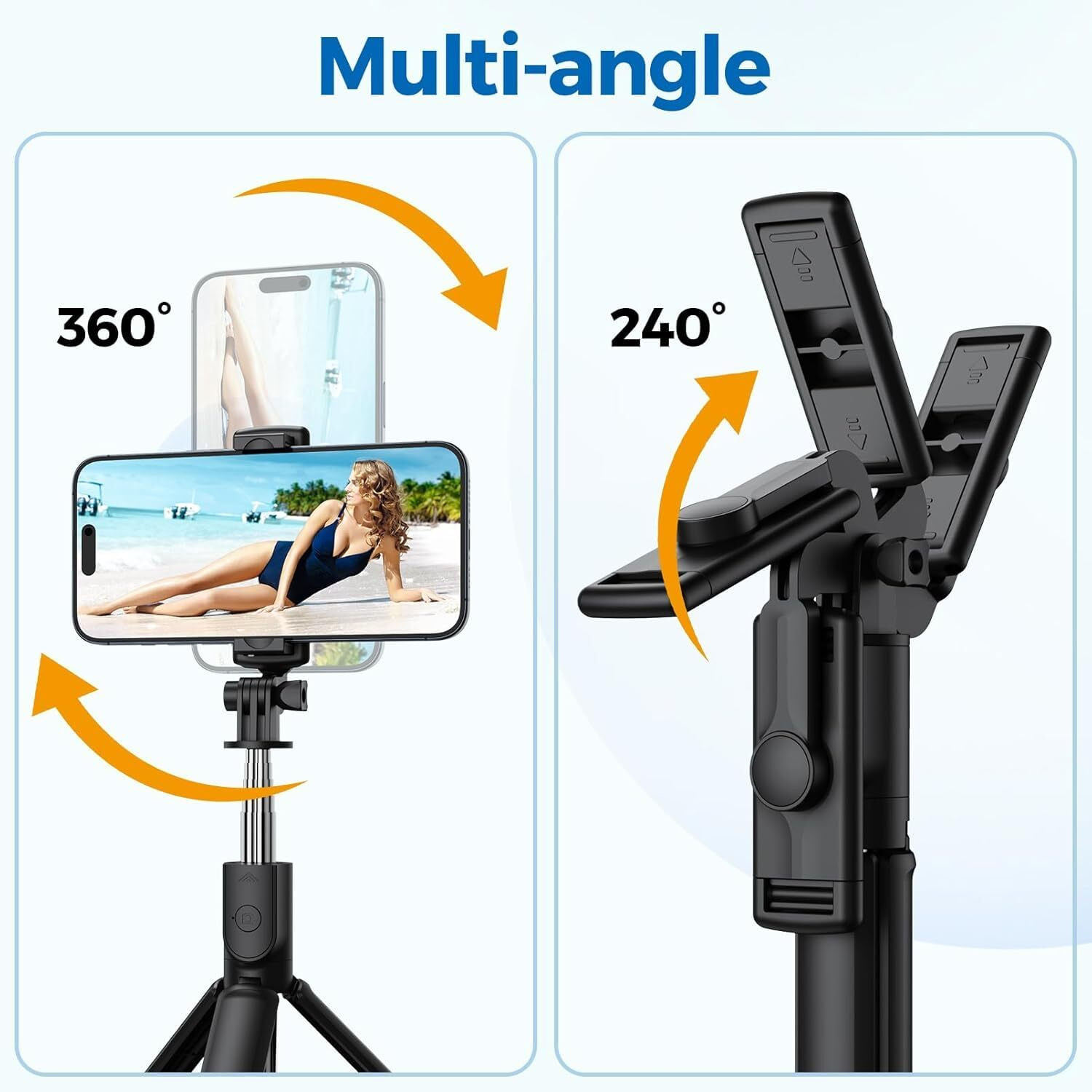 Image of UniBoss Selfie Stick with Remote, Multifunctional Selfie Stick, Tripod, Monopod Stand & Mobile Stand Compatible with All Mobile Phones Bluetooth Selfie Stick