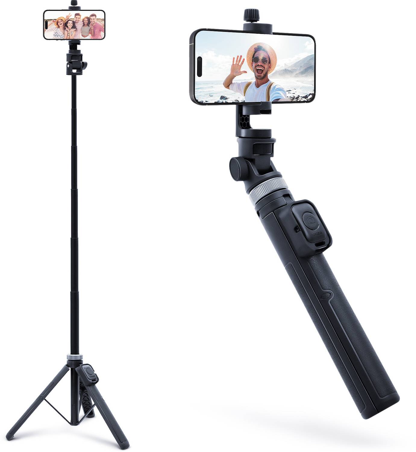 SKYVIK SIGNIPOD Tripod Selfie Stick Bluetooth Black - Image 1