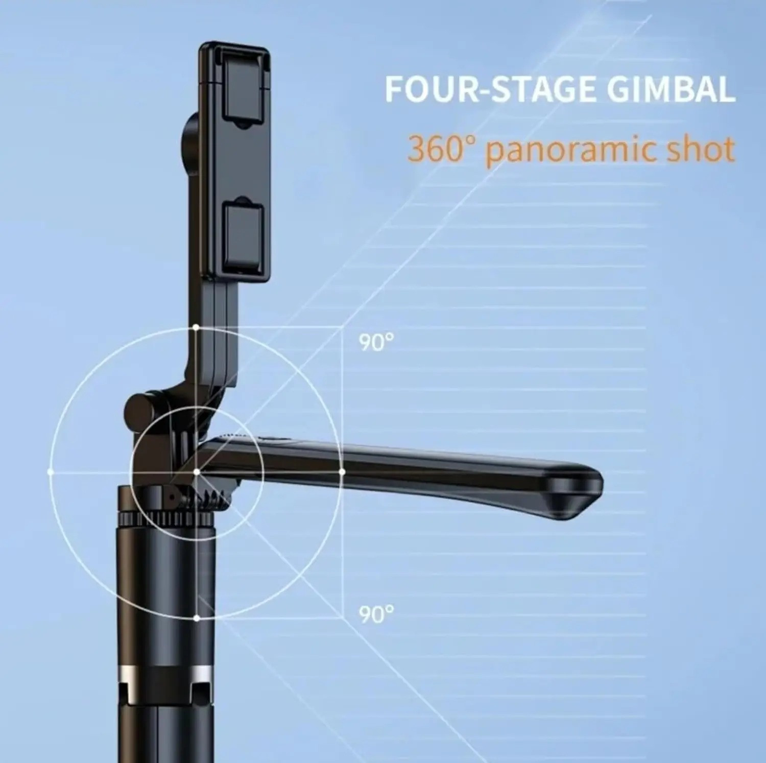 Image of FITRIC R16 1.7m Extendable Bluetooth Selfie Stick Tripod with Remote, 360 Rotation, Portable Stand for Reels, Vlogging & Video Calls Bluetooth Selfie Stick