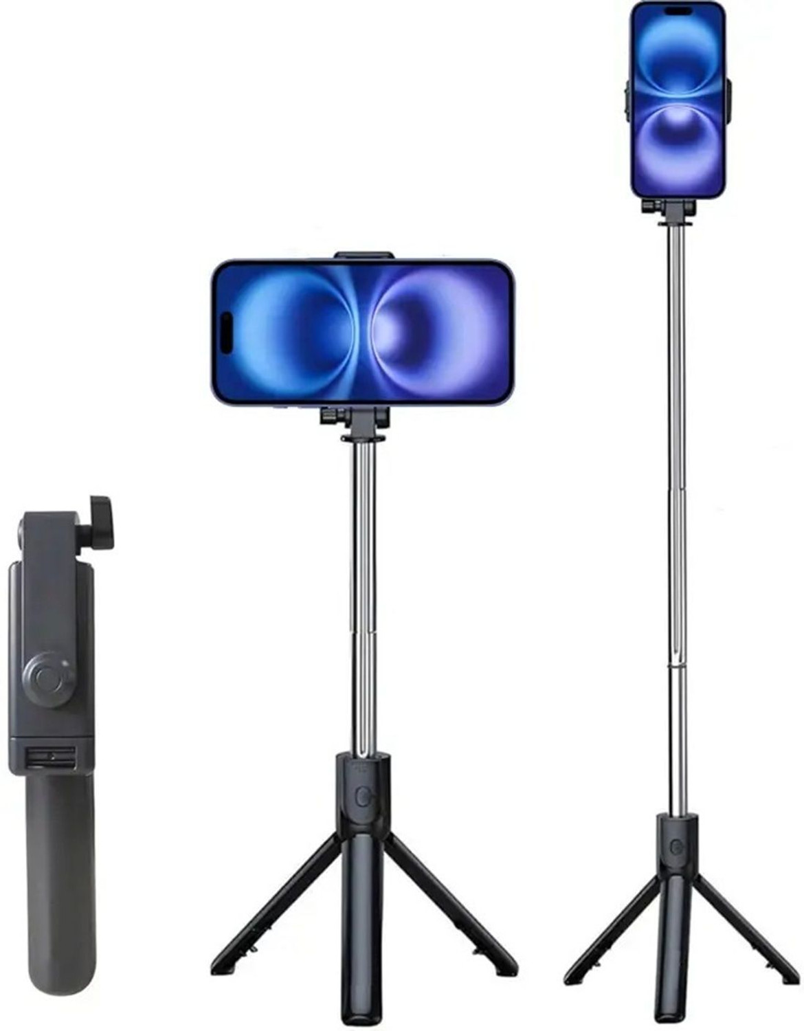 Image of Flipkart SmartBuy R1 Bluetooth Selfie Stick with Remote, 3-in-1 Multifunctional Selfie Stick, Tripod, Monopod Stand & Mobile Stand Compatible with All Mobile Phones Bluetooth Selfie Stick