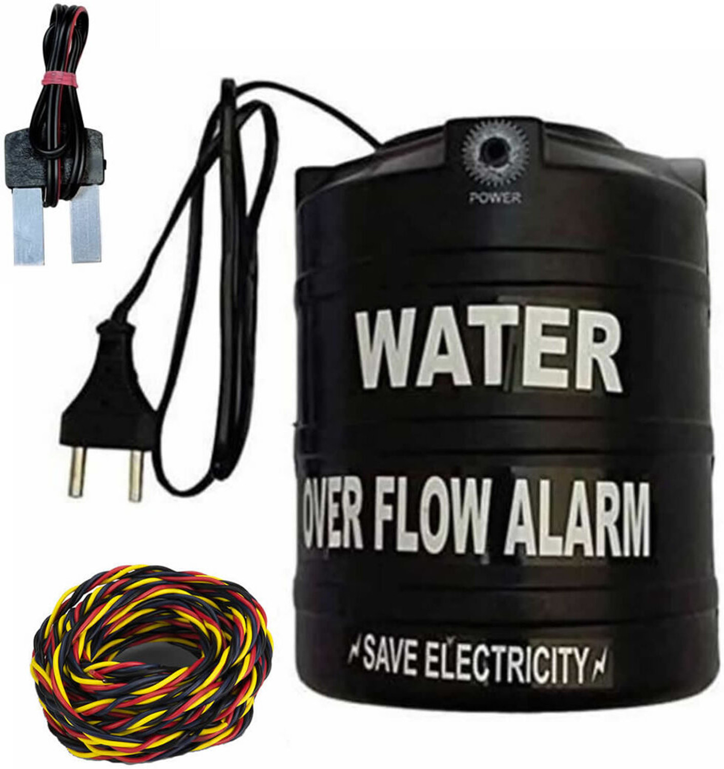 Image of iWin Water Tank Overflow Alarm with High Quality Voice Sound Overflow & 15mitar Connecting Wire (Made in India) (Pack of 1) Wired Sensor Security System