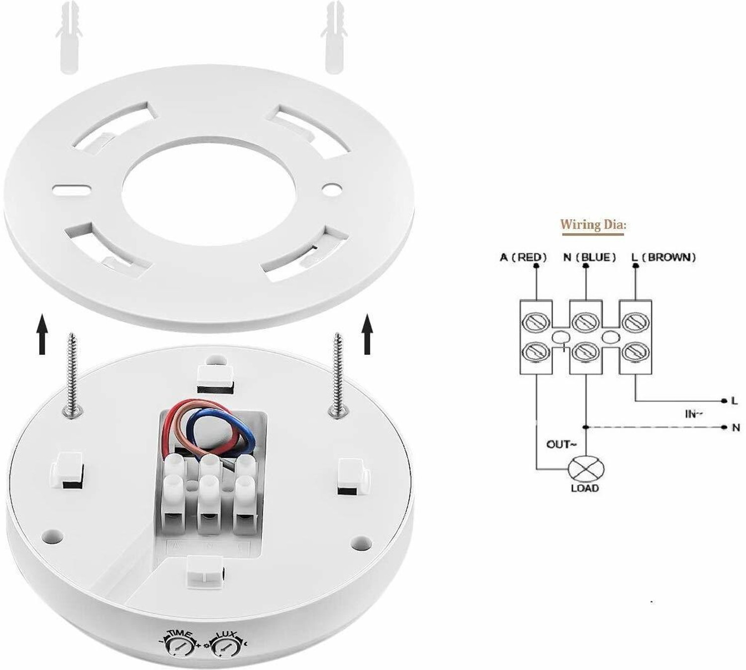Image of Blackt Electrotech 360 Degree PIR Motion SensorCeiling Mounted Energy Saving Motion Detector Smart Switch