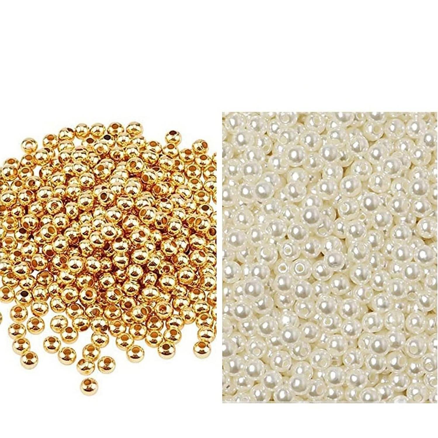 Agrawal Sales GOLDEN, WHITE Beads