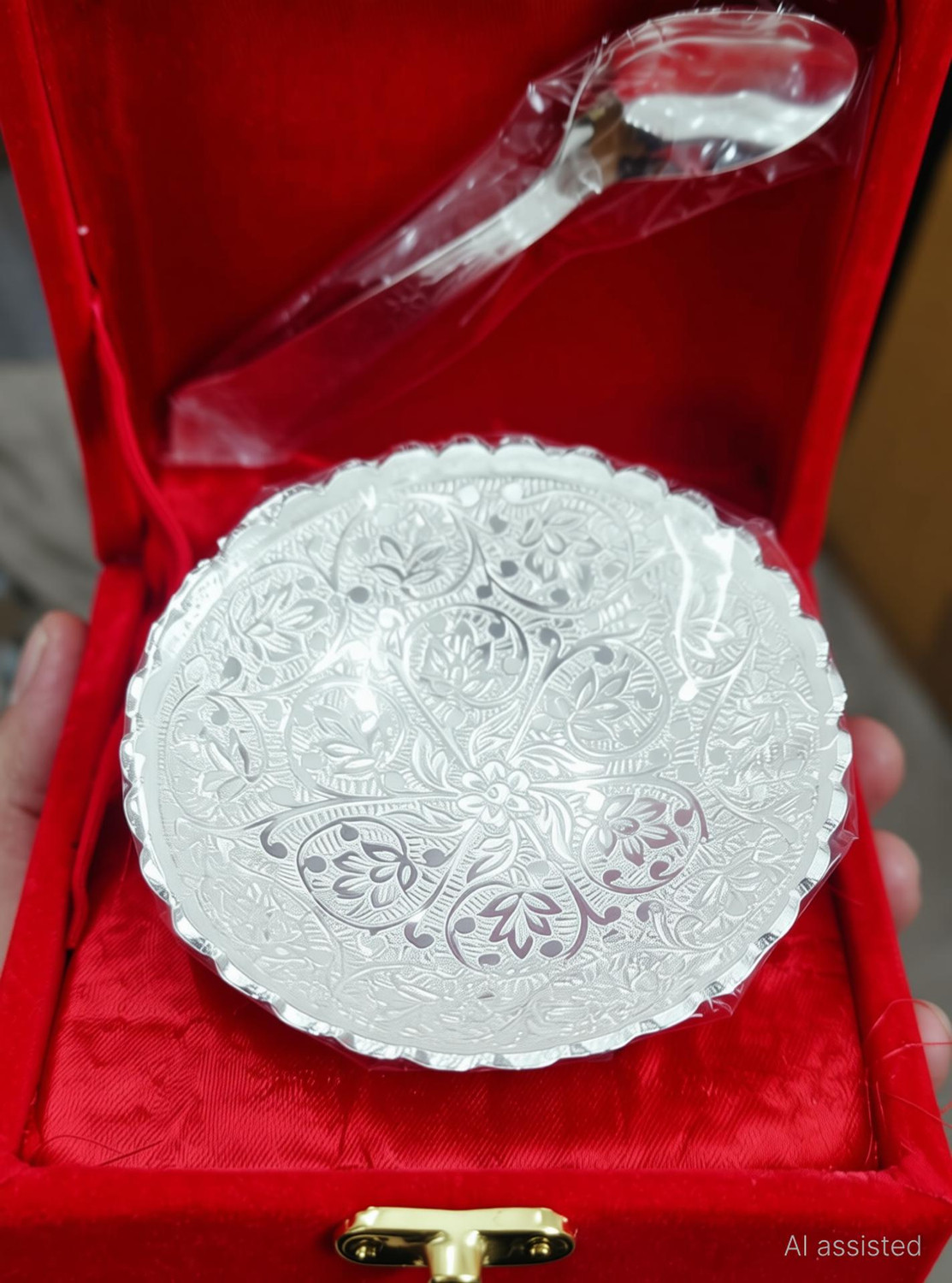 Image of MMHT silver bowl set Bowl, Spoon Serving Set