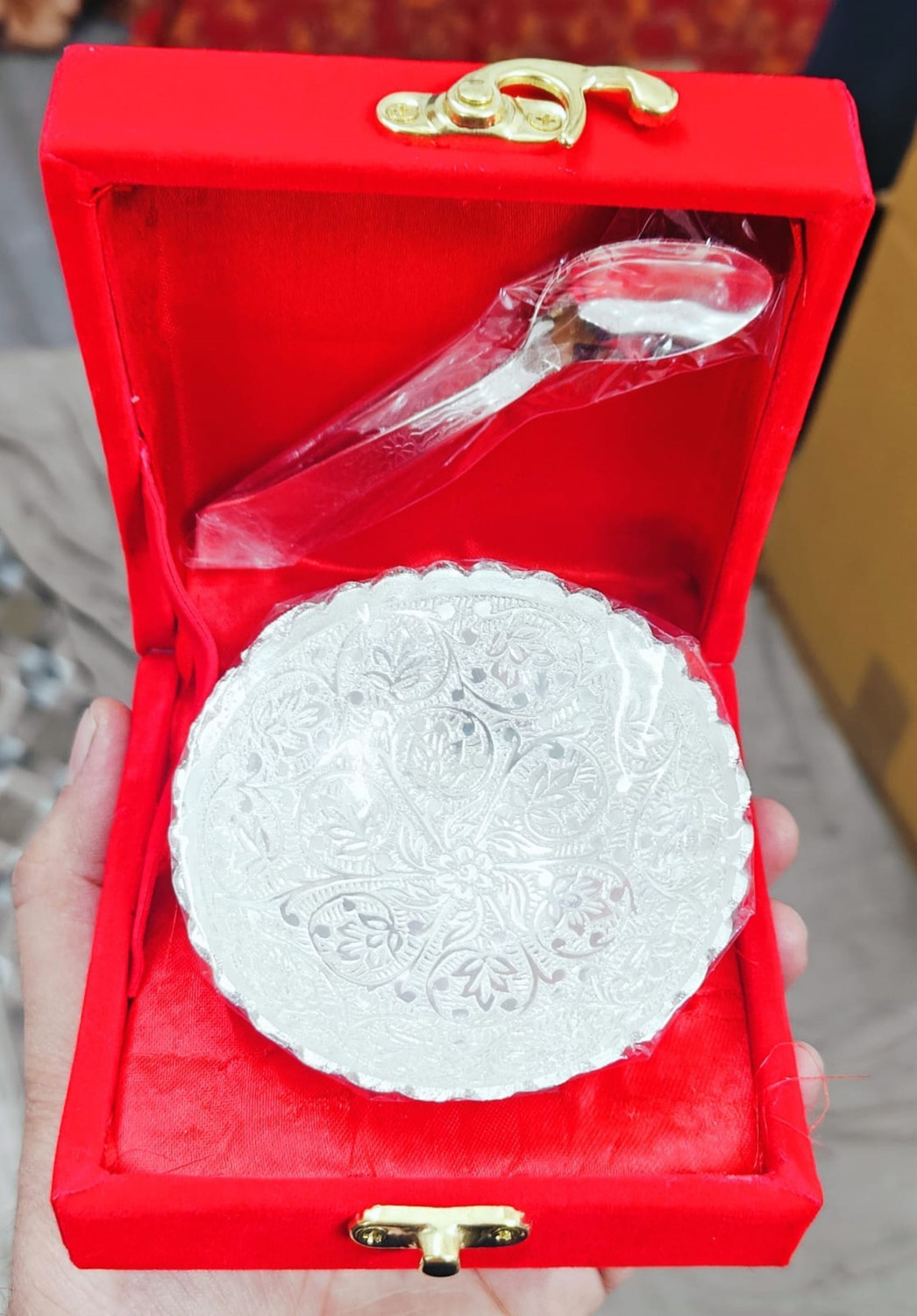 Image of MMHT silver bowl set Bowl, Spoon Serving Set