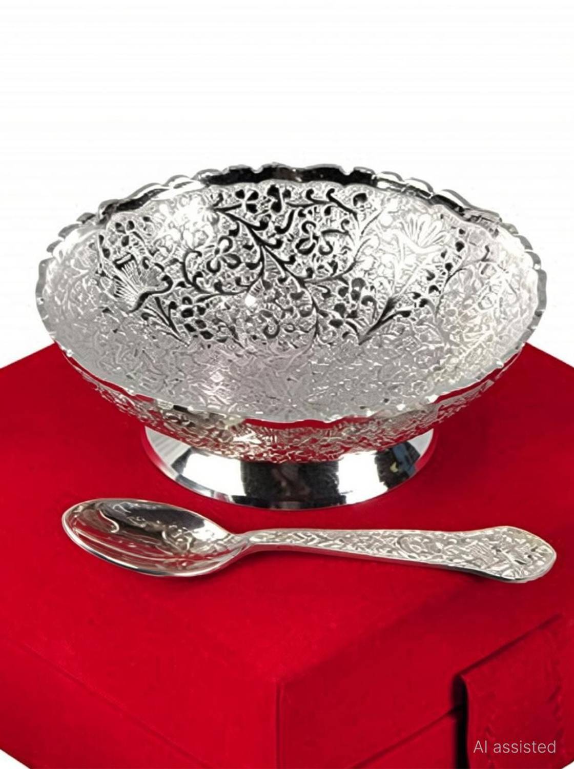 GIFTCITY German Silver Single Bowl Set - 2 Pieces - Image 4
