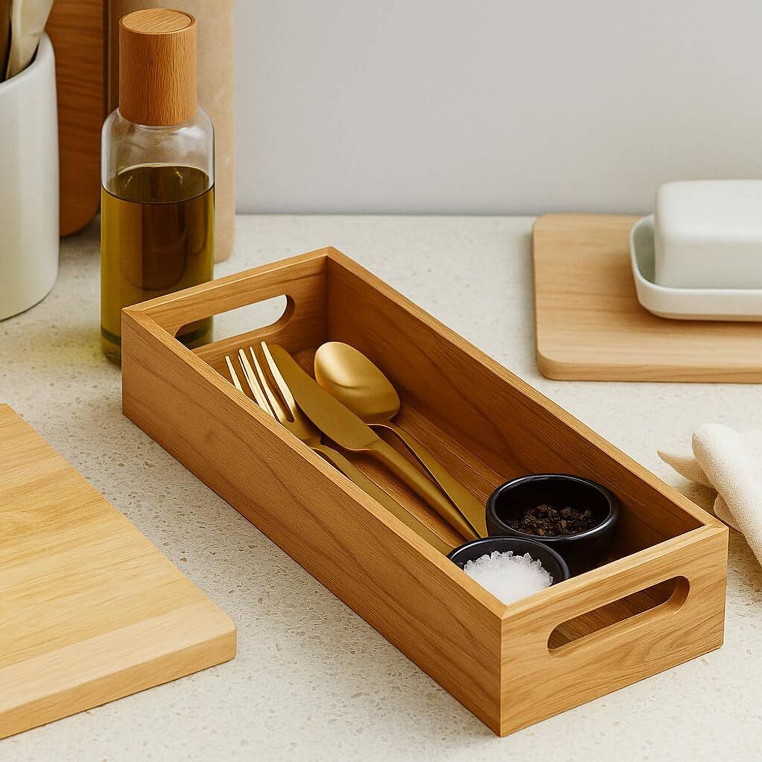 Green Wood Wooden Serving Tray Platter Multipurpose Tray | Serving Tray for Breakfast Tray