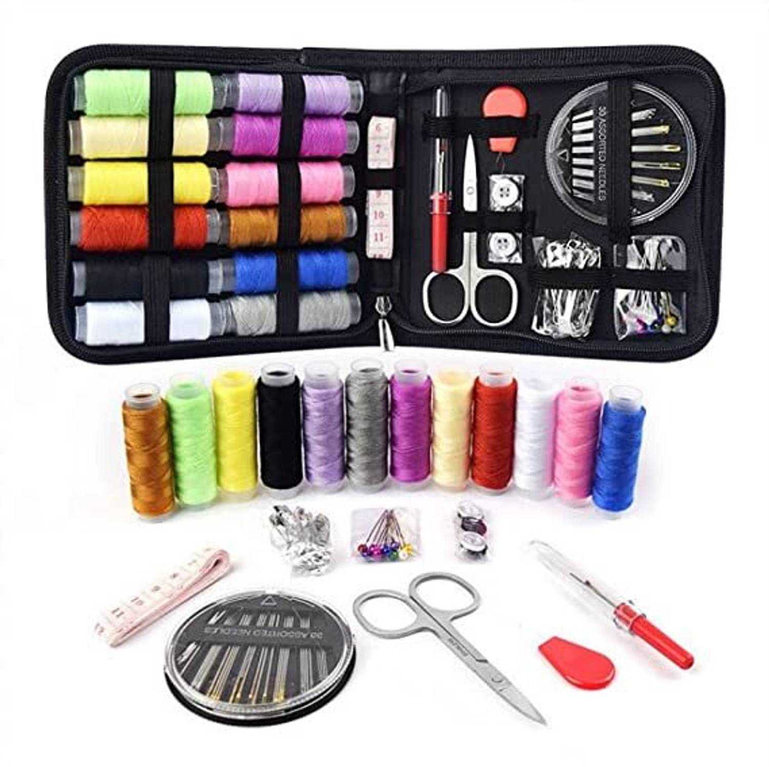TREXEE Mini Travel Sewing KIT DIY Supplies Organizer for Adults , Adults and Beginners Sewing Kit
