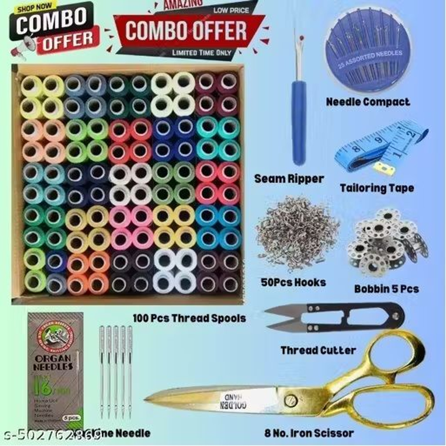 Image of BKS Thread 100pcs combo9 Sewing Kit