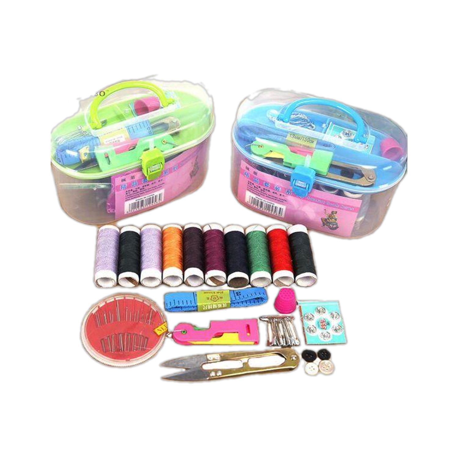 Image of J K INTERNATIONAL Sewing Kit Double Layer Multipurpose Tailoring Sewing Kit Box Sewing Kit