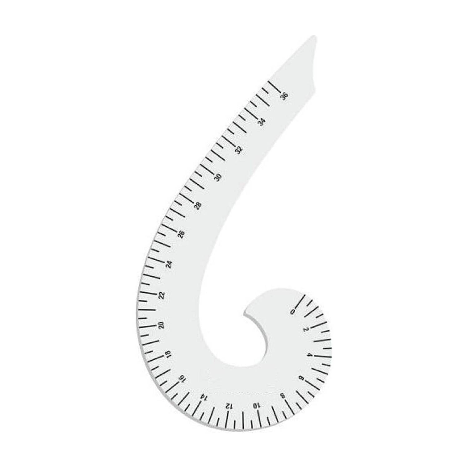 Aezzo High Quality Transparent Plastic Sewing Ruler Arm Hole Curve Ruler Tailoring Materials Useful in Drawing Armholes, Neckline, Sleeve caps, Collars, and Crotch Curves While Drafting Patterns for Tailors, Fashion Designing and Sewing kit. Sewing Kit