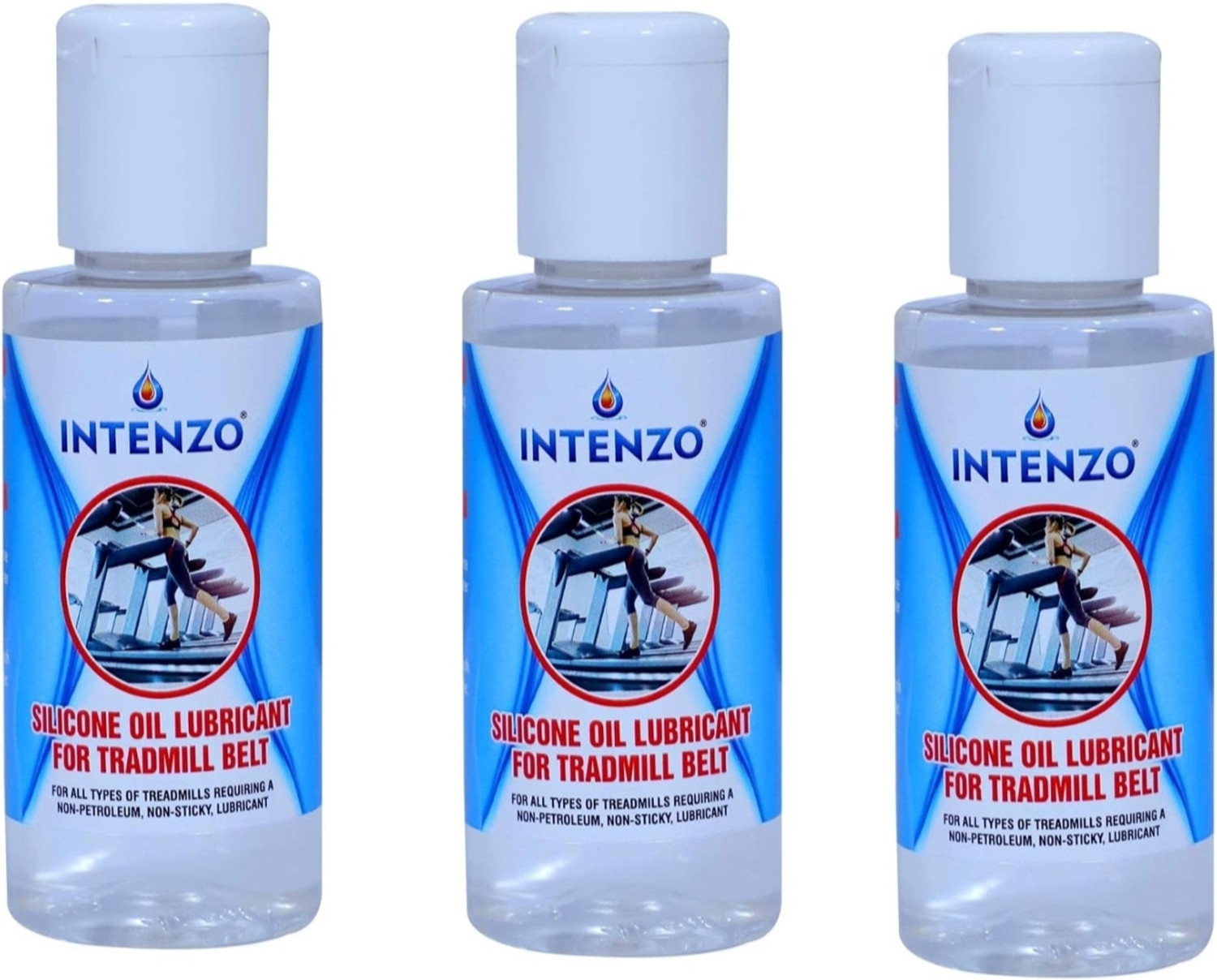 Image of intenzo Silicone Oil Lubricant for Treadmill (pack of 2) 200 ml Sewing Machine Oil