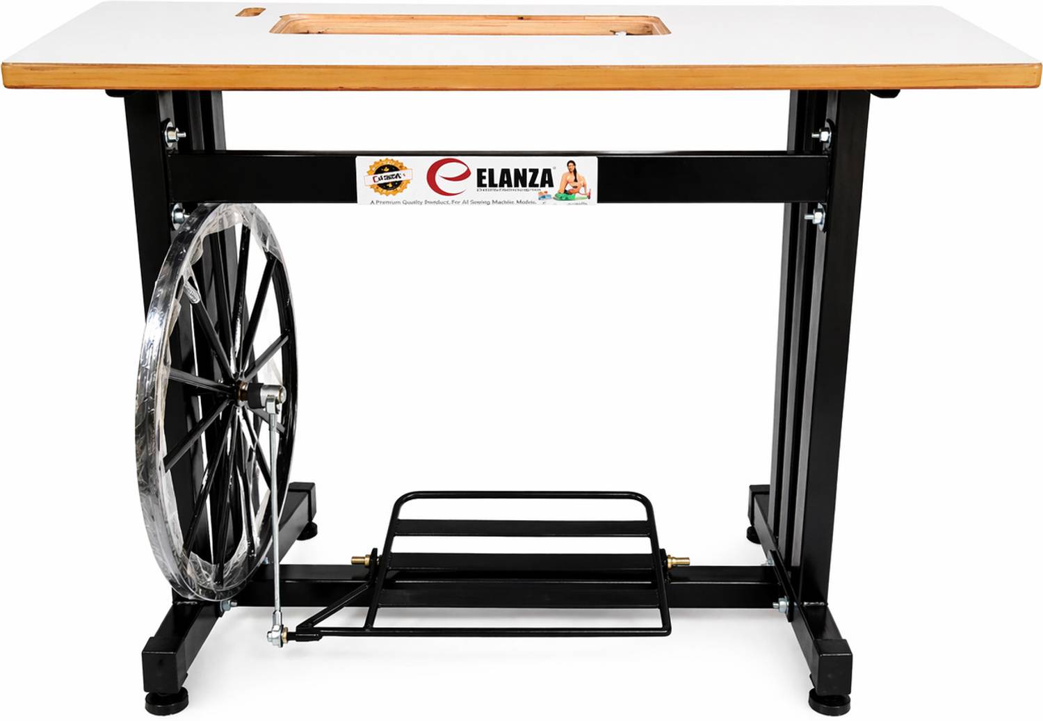 Elanza Super Heavy Domestic Sewing Machine 3G Stand And Table Man