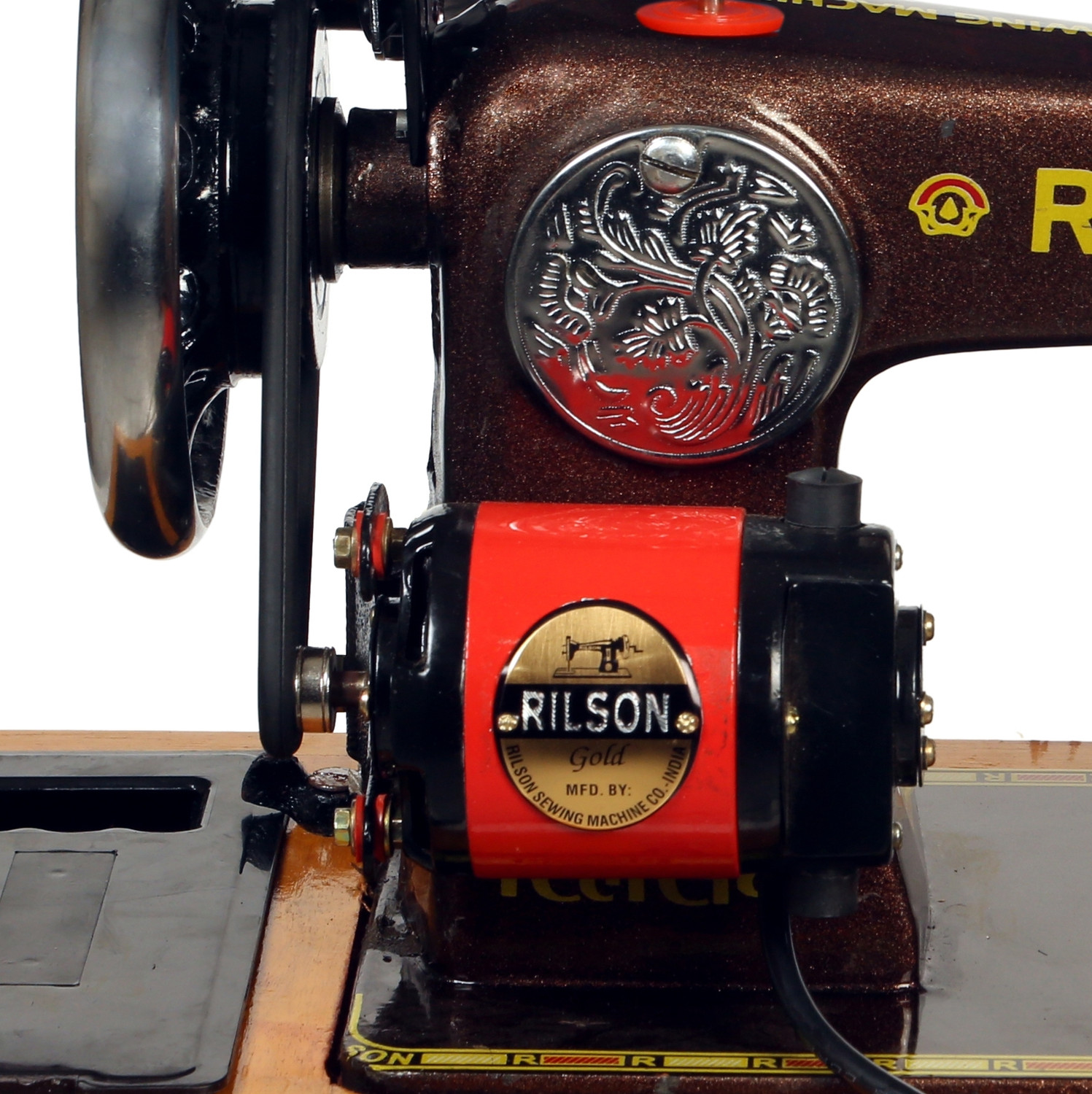 Image of Rilson SPECIAL MOTARIZED DELUXE MODEL SEWING MACHINE WITH BASE AND REGULATOR Electric Sewing Machine 0 built-in stitches 1200 SPM COPPER