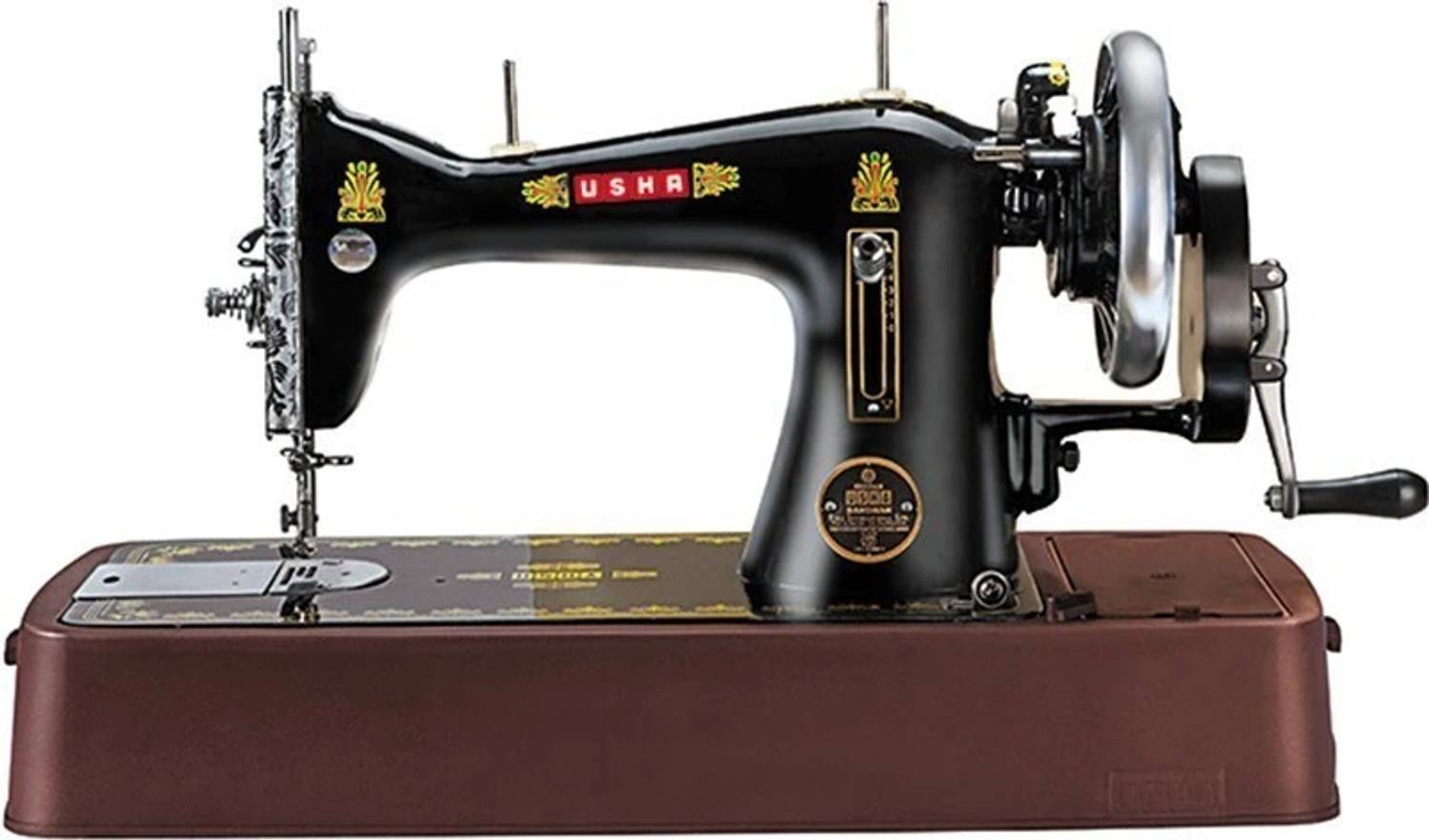 USHA Bandhan Without Cover Manual Sewing Machine 1 built-in stitches 850 spm 2 Year Warranty Black