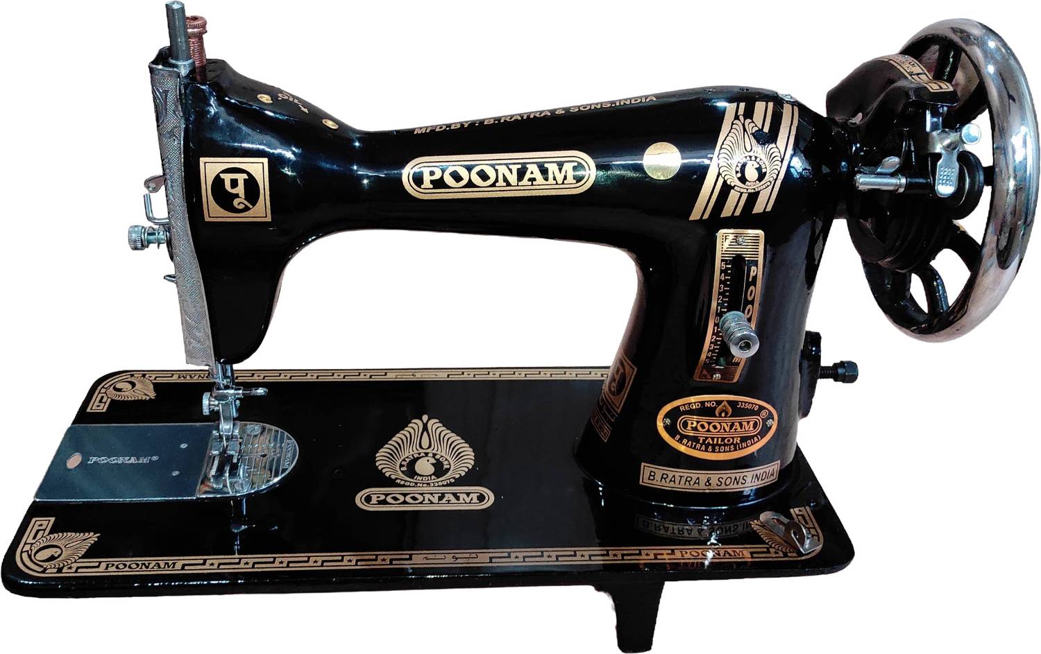 Poonam DOMESTIC SEWING MACHINE TOP BALCK Manual Sewing Machine (