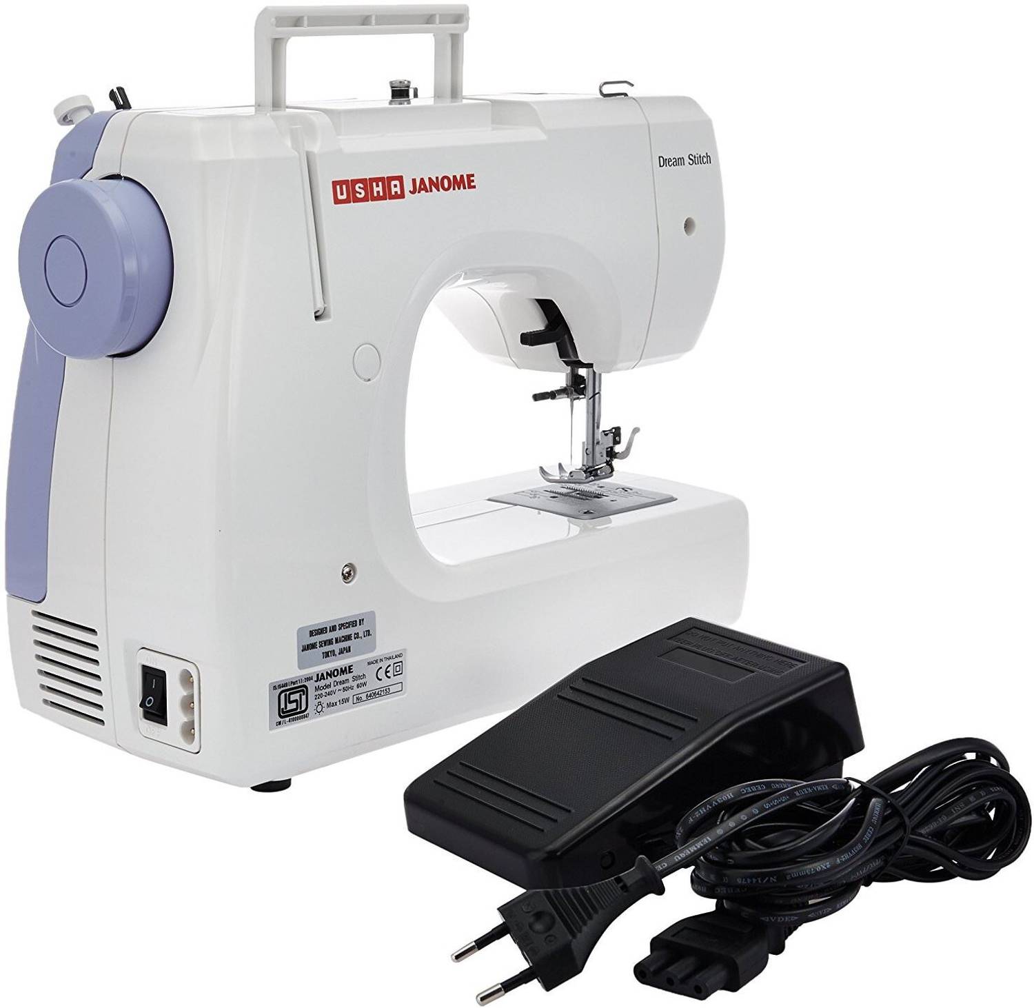 USHA Dream Stitch Electric Sewing Machine 7 Stitches 550 spm White - Image 5