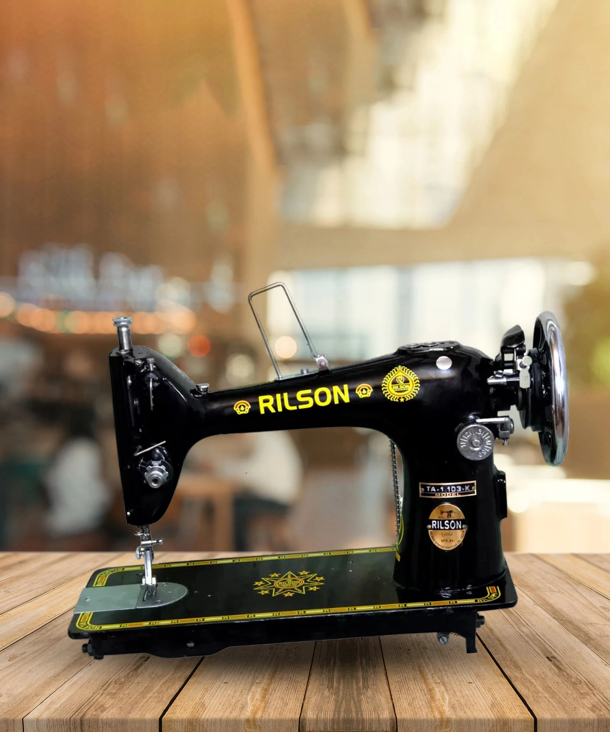 Image of Rilson Ta-1 / UMBRELLA /BIG /DOMESTIC SEWING MACHINE WITH FULL SHUTTLE Manual Sewing Machine 1700 built-in stitches 2400 SPM Black