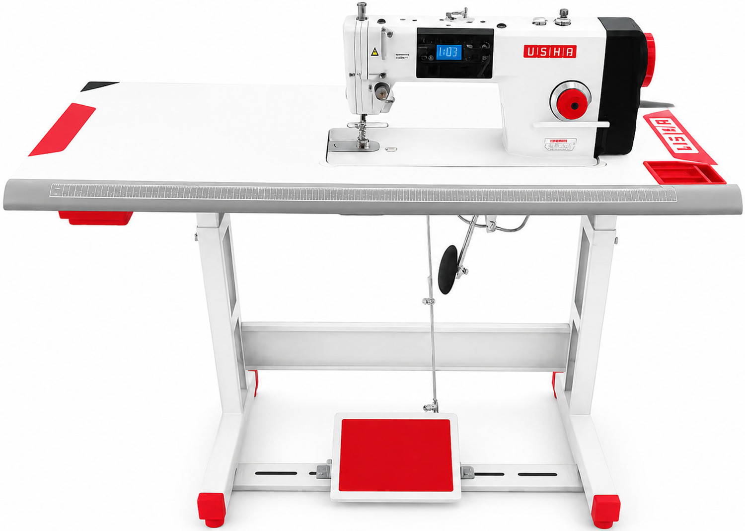 Image of USHA US B5 Electric Sewing Machine 1 built-in stitches 5001 SPM White