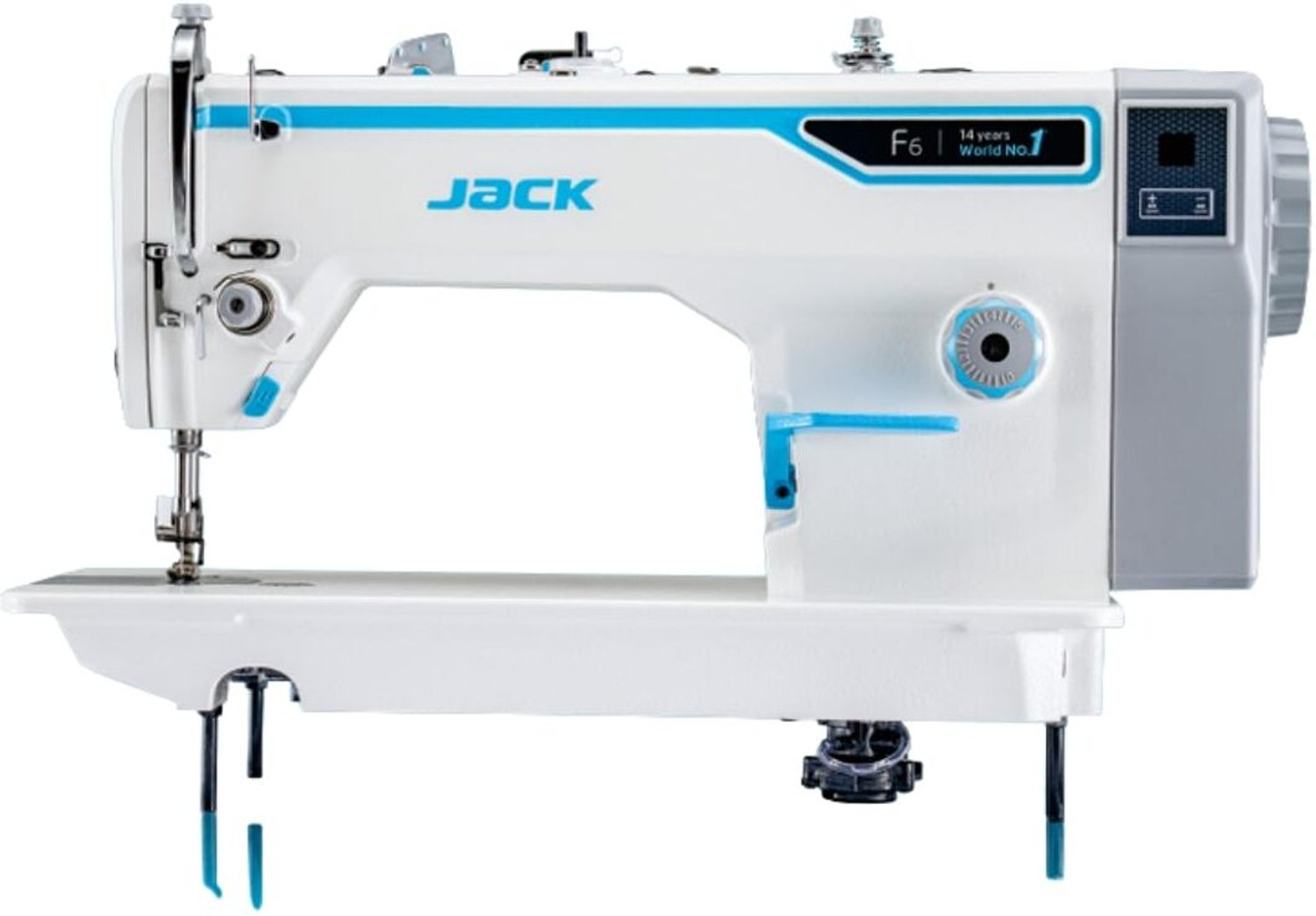 Image of JACK F6 lockstitch sewing machine Electric Sewing Machine 1 built-in stitches 5000 SPM Blue