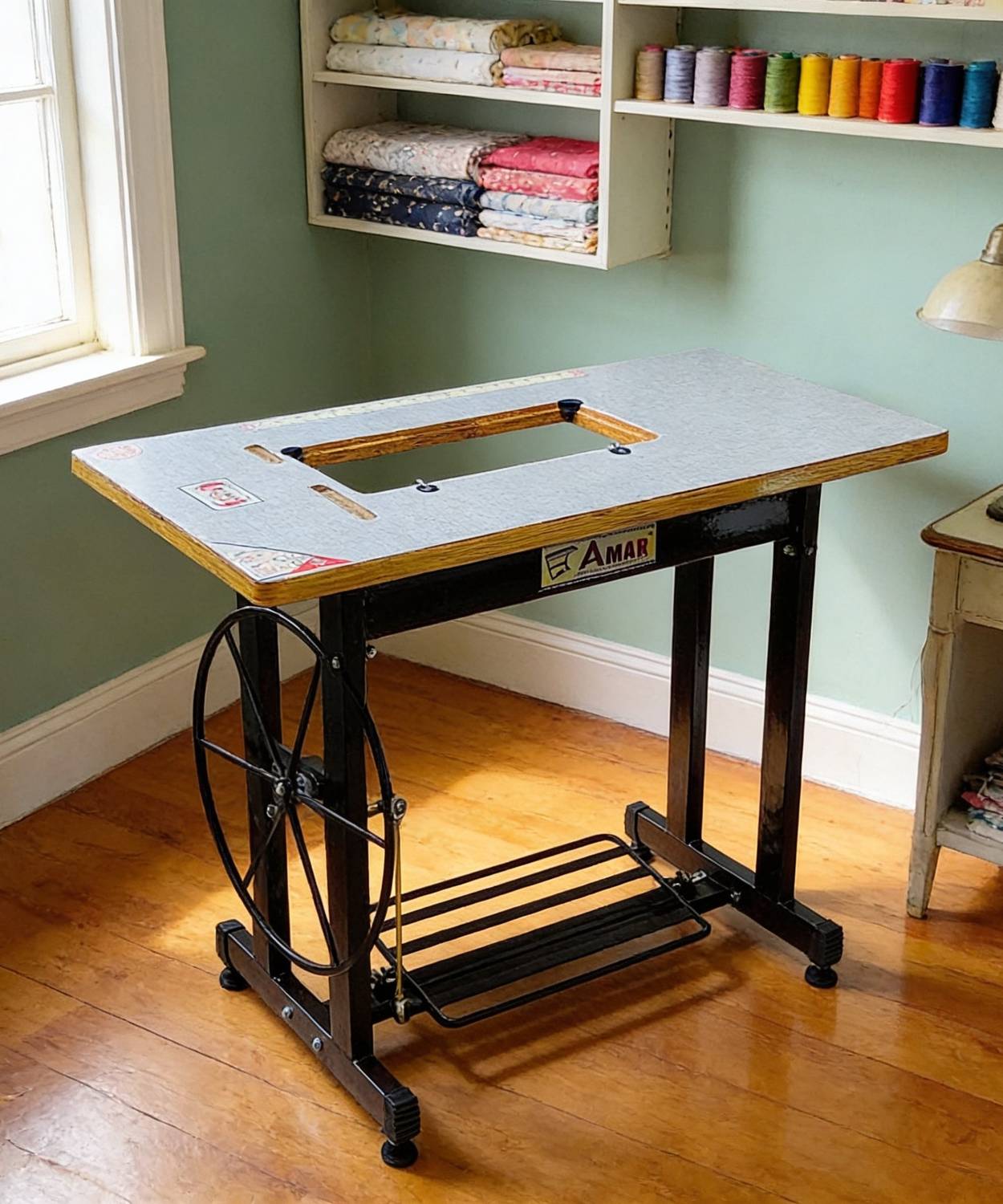 AMAR TA-1/ UMBRELLA / BIG SEWING MACHINE STAND AND TABLE WITH NYL