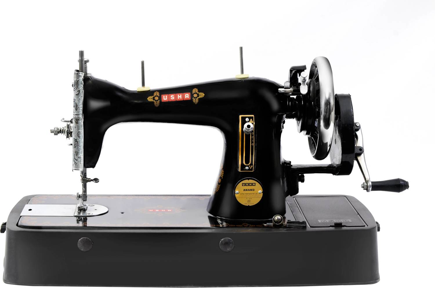 USHA Anand Composite H Manual Sewing Machine 1 built-in stitches 850 spm 2 Year Warranty Black