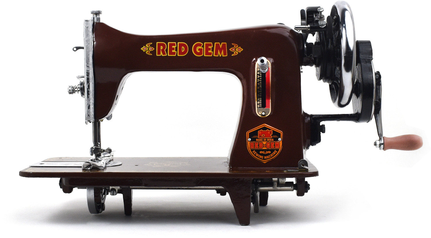 Image of RED GEM REDGEM BROWN T H Manual Sewing Machine 1 built-in stitches 800 SPM N /A