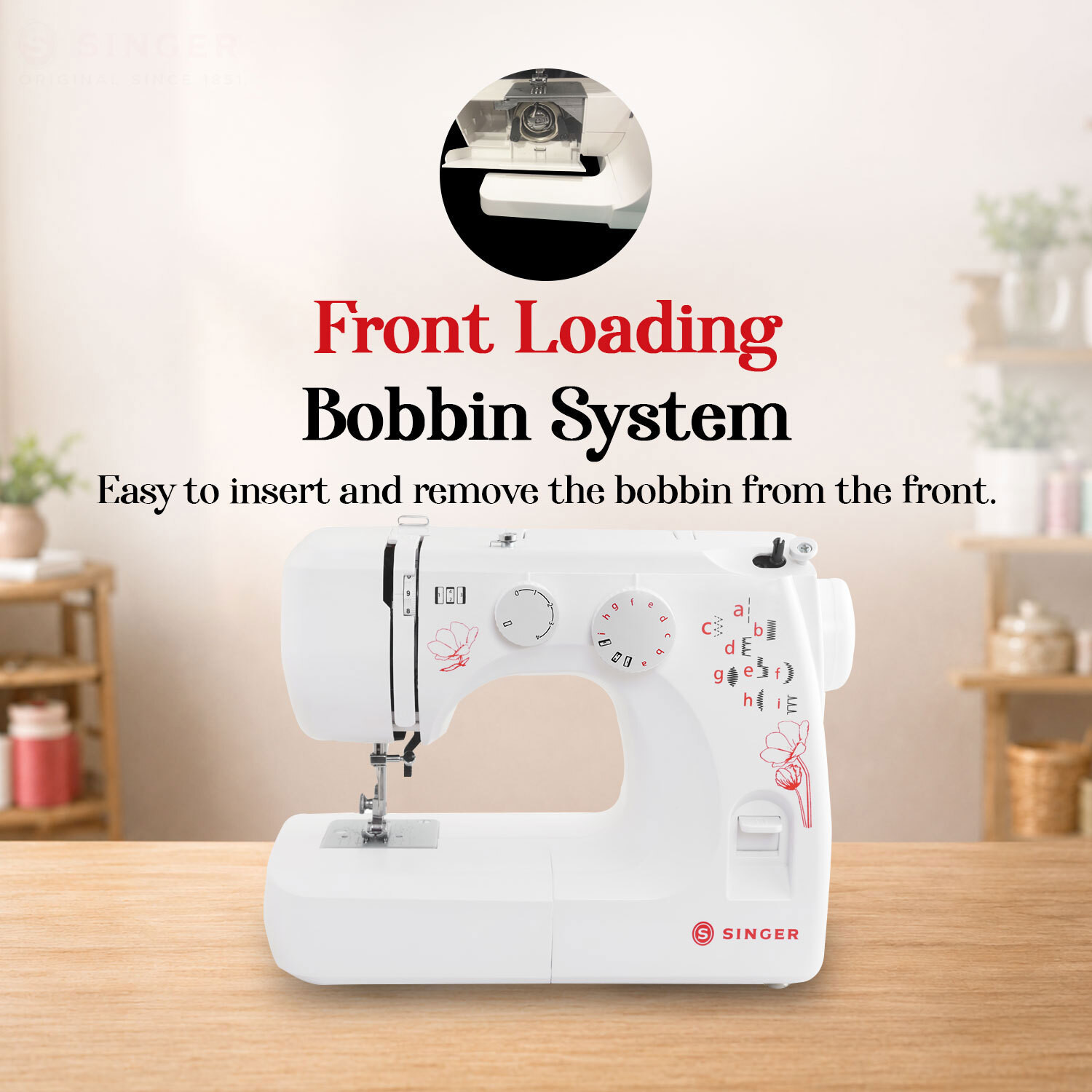 Image of SINGER FM 1310 Electric Sewing Machine 8 built-in stitches 803 SPM 2 Year Warranty White