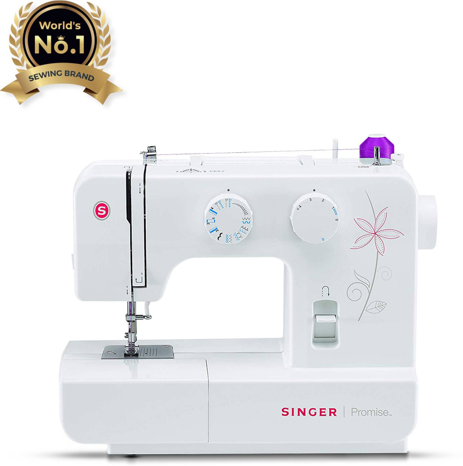 SINGER 1412 Electric Sewing Machine 12 built-in stitches 800 SPM 2 Year Warranty White