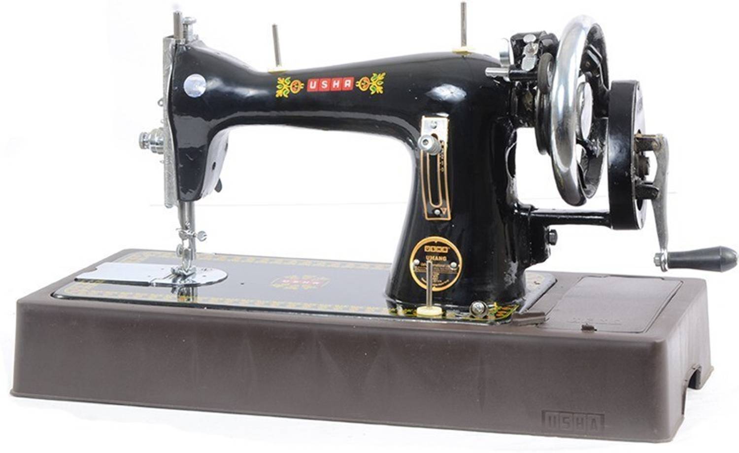 USHA Umang With A Manual Sewing Machine 1 built-in stitches 850 spm 2 Year Warranty Black
