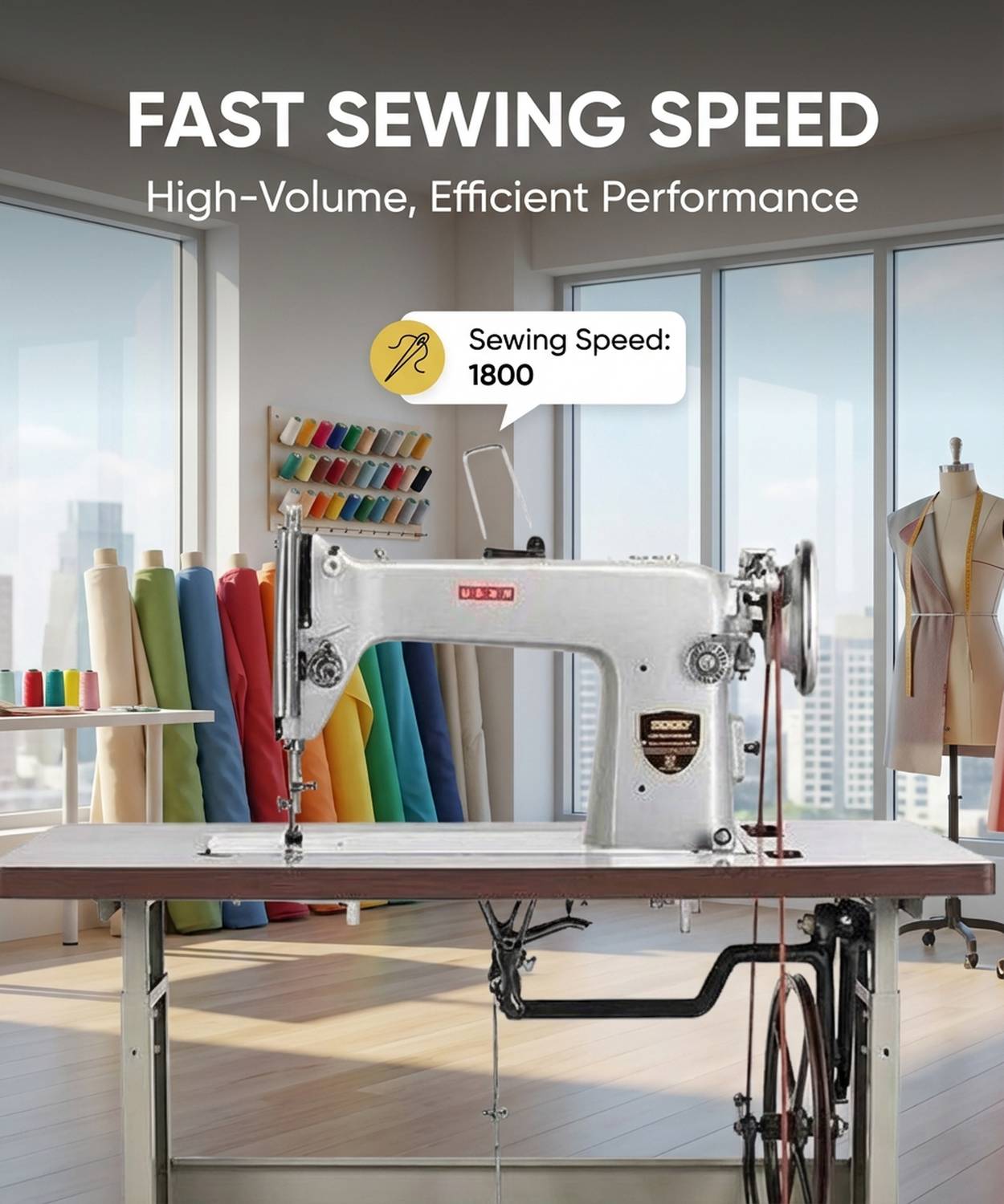USHA Craft Master Deluxe Industrial Sewing Machine Silver - Image 4