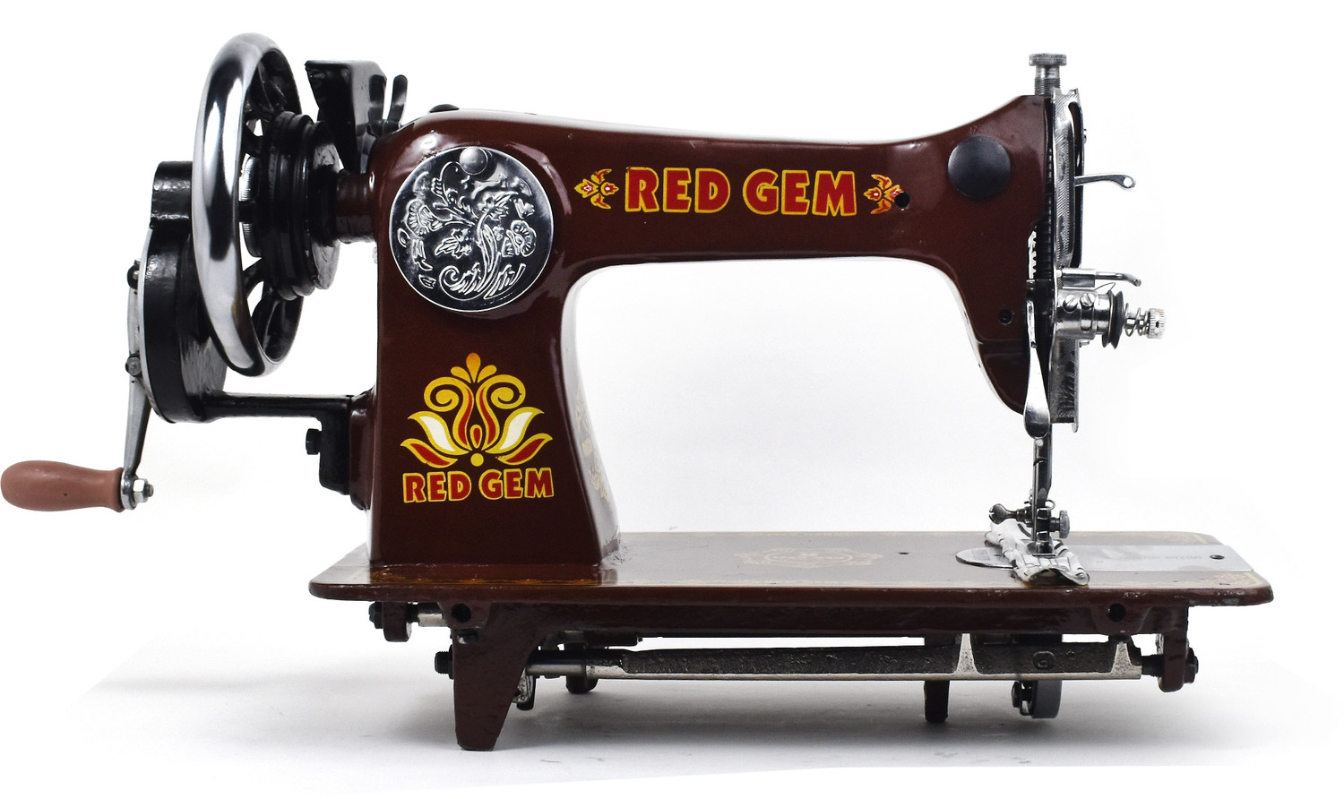 Image of RED GEM REDGEM BROWN T H Manual Sewing Machine 1 built-in stitches 800 SPM N /A