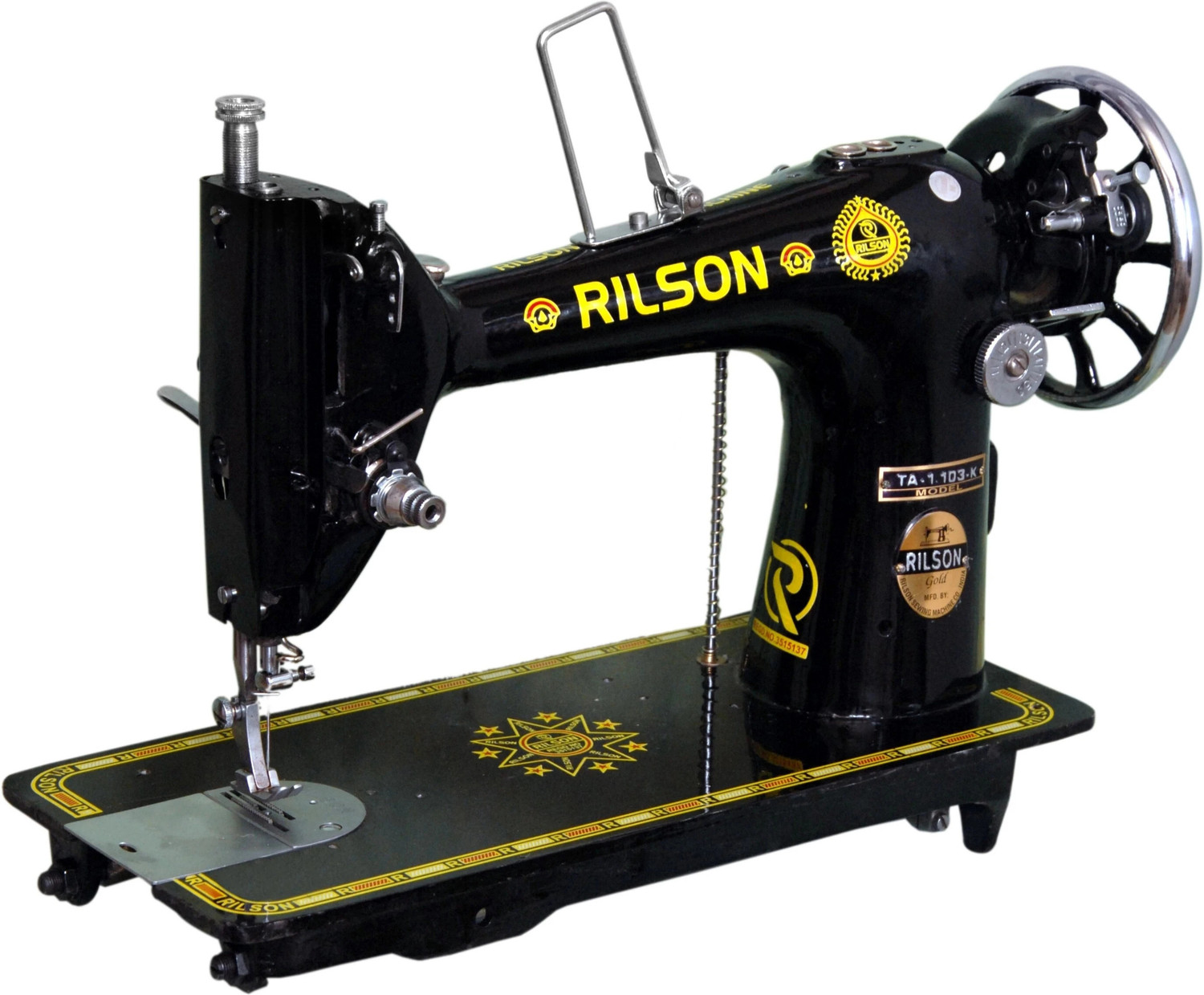 Image of Rilson Ta-1 / UMBRELLA /BIG /DOMESTIC SEWING MACHINE WITH FULL SHUTTLE Manual Sewing Machine 1700 built-in stitches 2400 SPM Black