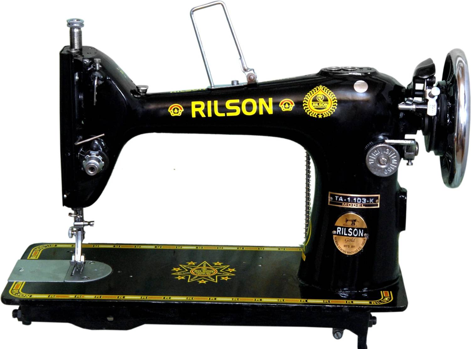 Rilson Ta-1/ UMBRELLA /BIG/DOMESTIC SEWING MACHINE WITH FULL SHUTTLE Manual Sewing Machine 1700 built-in stitches 2400 SPM Black