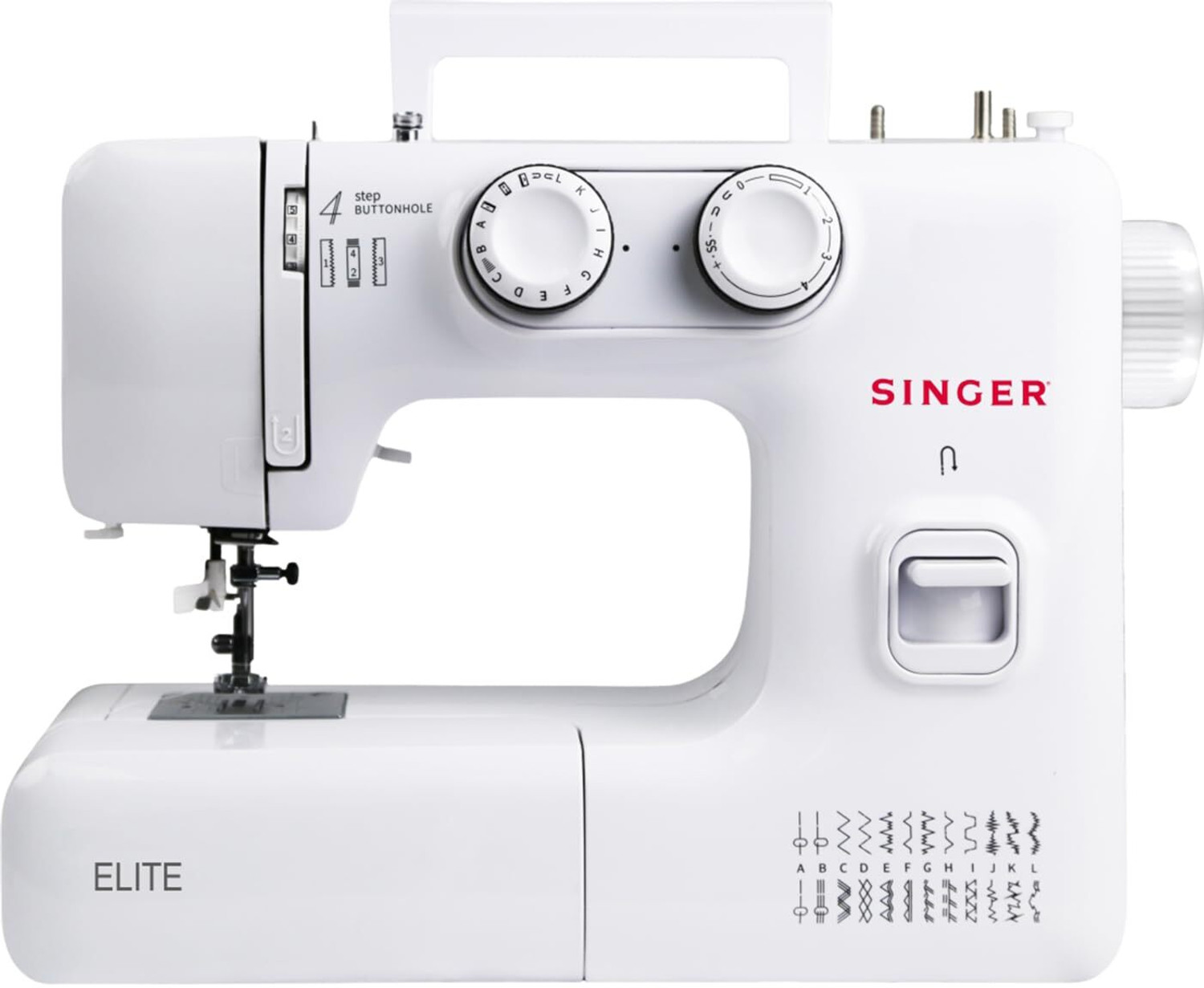 Image of SINGER New Elite BLDC Sewing Machine | 23 Built-in Stitches & 36 Functions Electric Sewing Machine 23 built-in stitches 800 SPM 2 Year Warranty White
