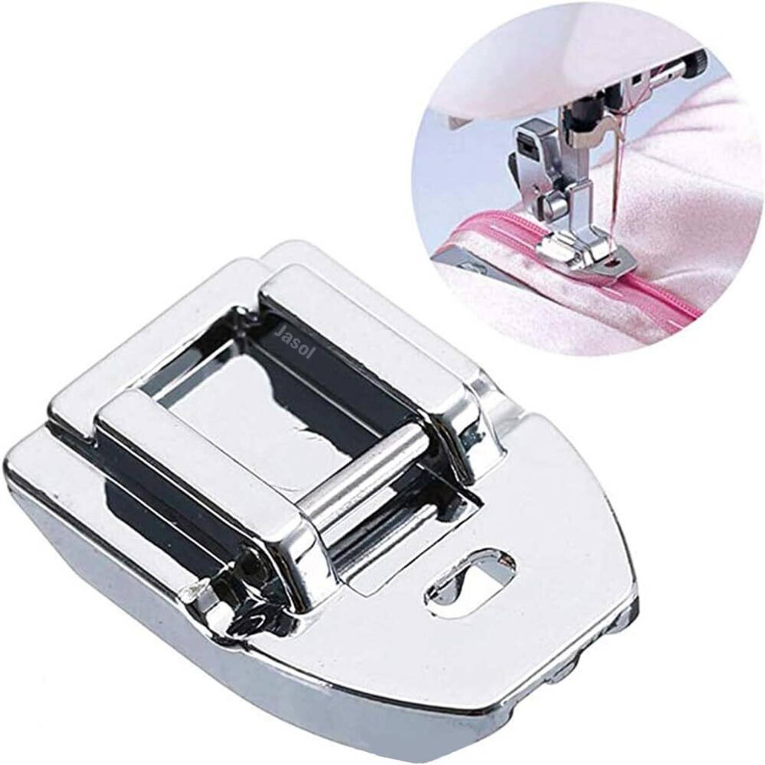 Wotel 7306A Invisible Zipper Presser Foot Fits Usha Janome Sewing Machine Suitable All automatic sewing machines like usha janome, singer fashion maker and etc, 7306A with Snap-On