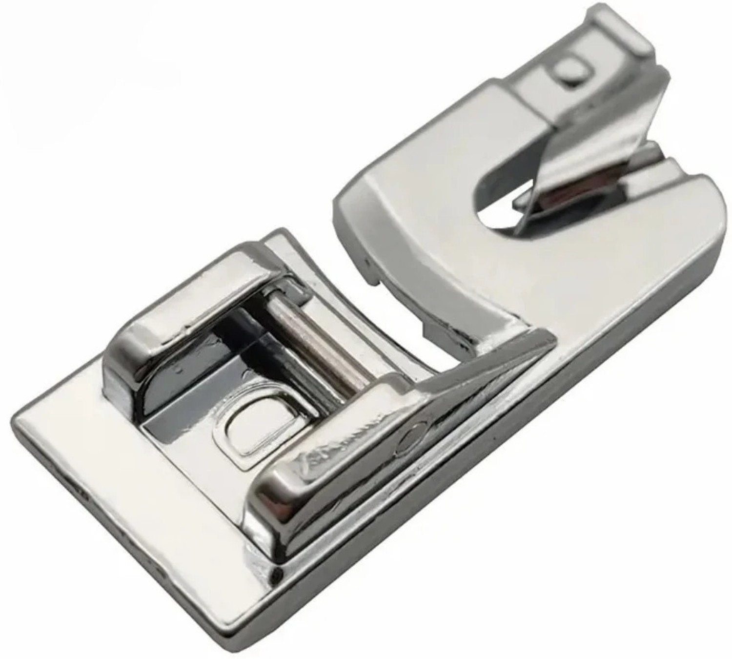 Image of Wiselife Metal Stainless Steel Narrow Roll Edge PIKO Foot for Automatic Sewing Machines (Singer /Usha /Brother) with Snap-On (Pack of 1)