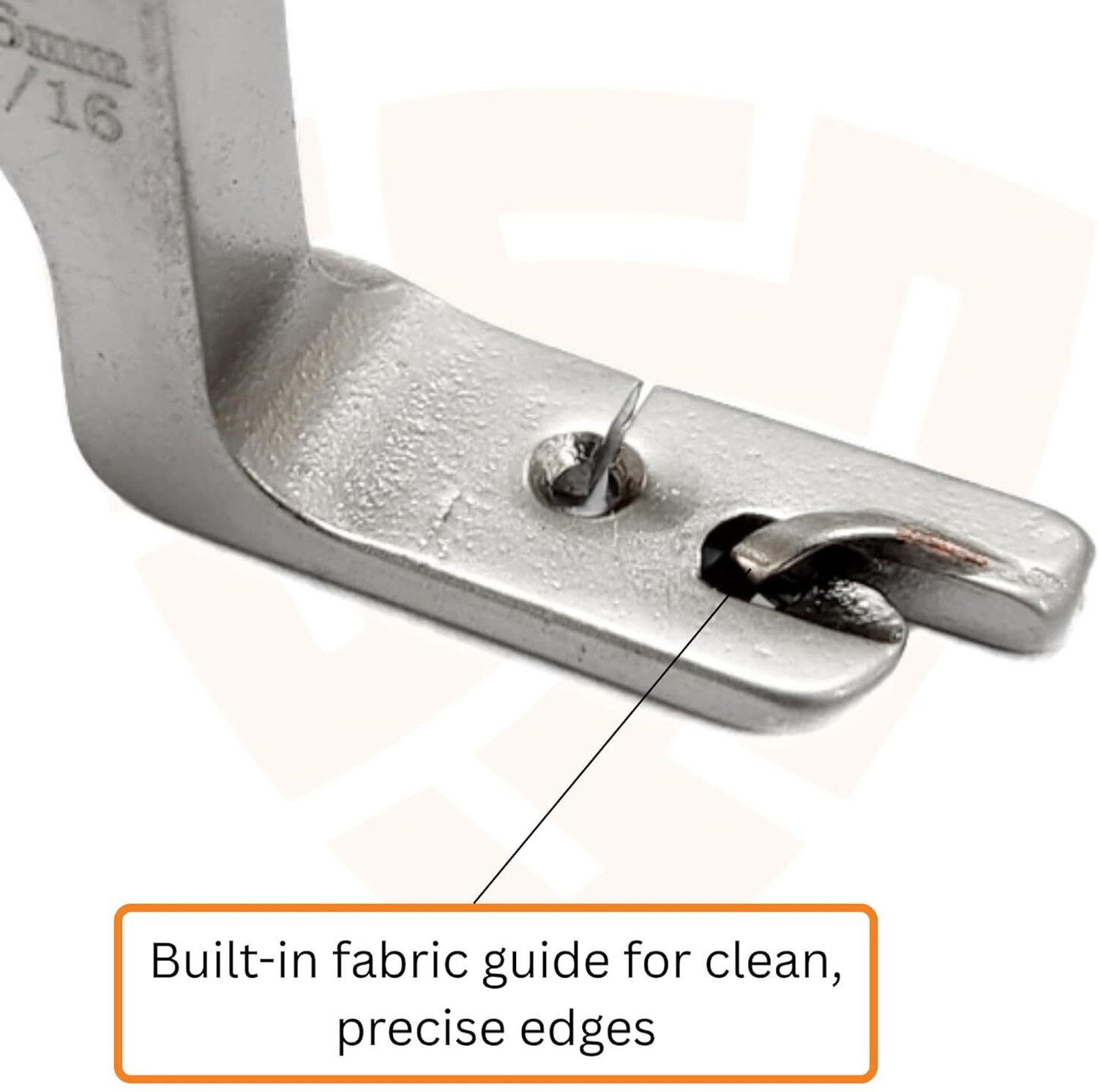 Image of SSS 1 /8 inch Hemming Presser Foot precision narrow, rolled hems with ease and accuracy for industrial type single needle lockstitch sewing machine with High Shank