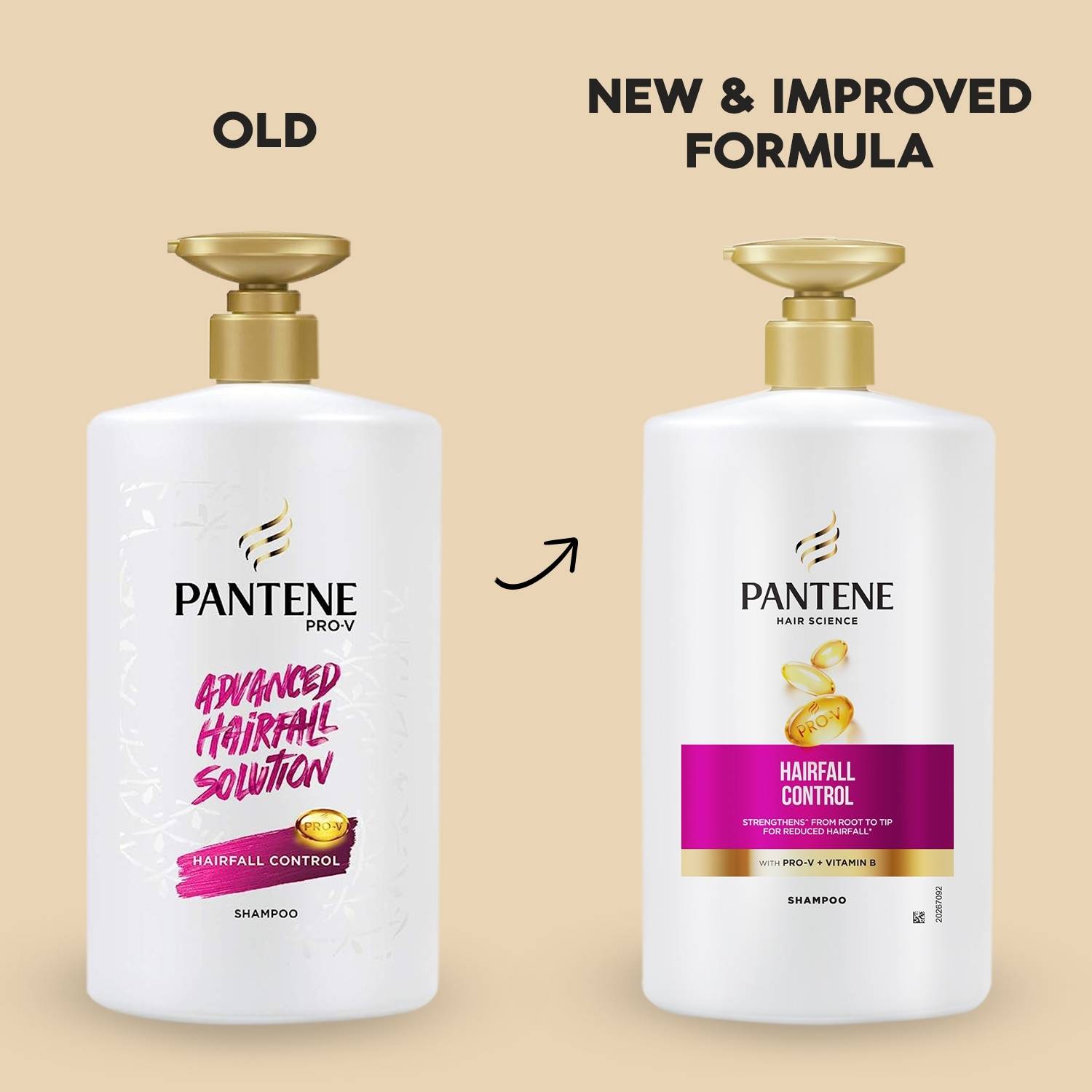 PANTENE Hair Science Hairfall Control Shampoo 180ml - Image 2