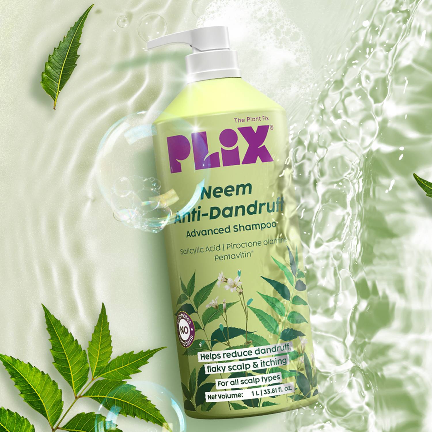 The Plant Fix Plix Neem Anti-Dandruff Shampoo 200ml - Image 1