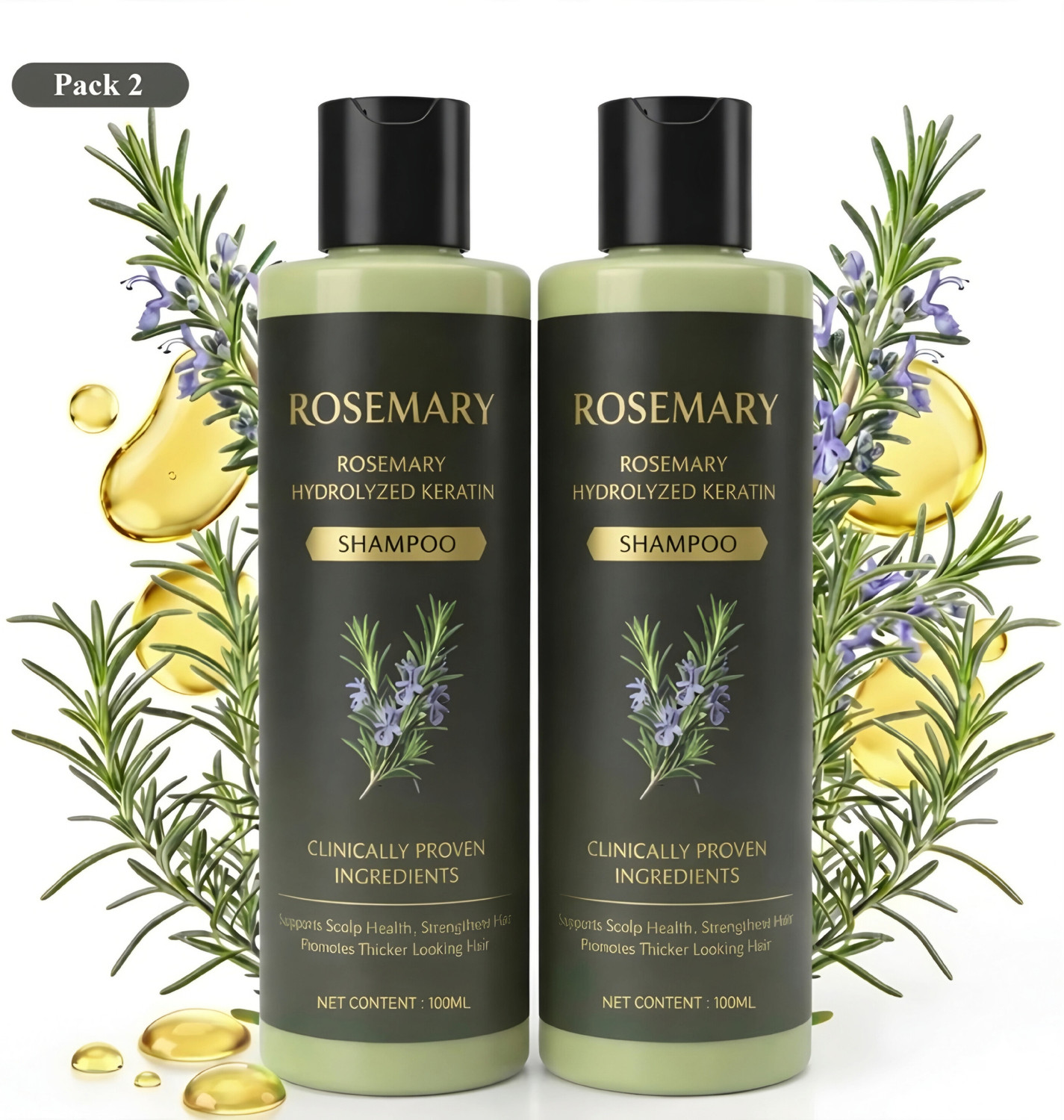 Image of Radgettim Rosemary Shampoo | For Men and Women - Non sticky smooth rinse Premium salon.