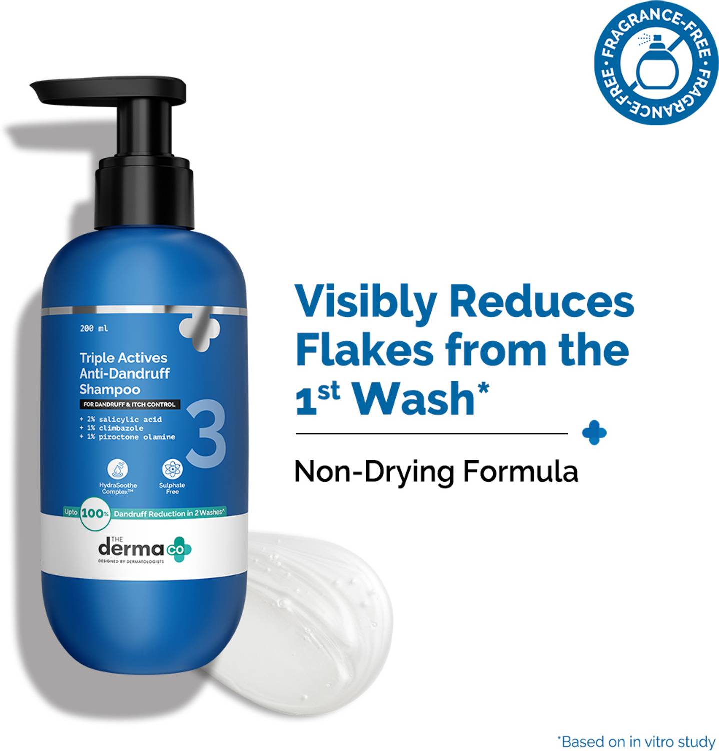 The Derma Co Triple Actives Anti-Dandruff Shampoo 200ml - Image 2