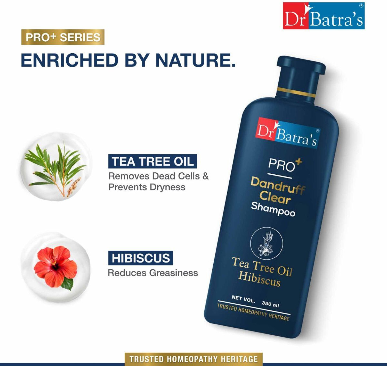 Image of Dr Batra's PRO+ Dandruff Clear Shampoo&Conditioner-Anti-Dandruff Hair Care Combo
