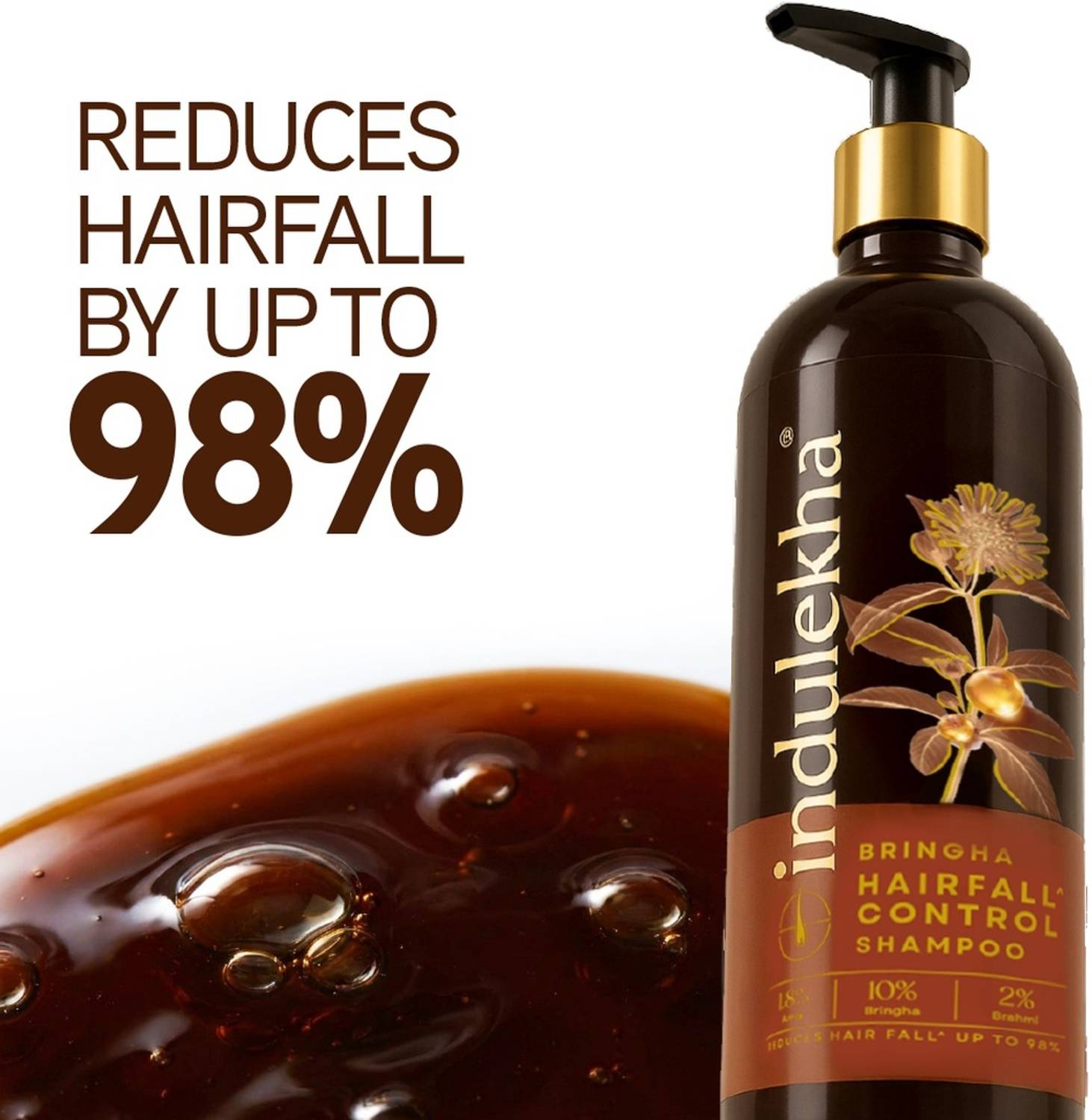Indulekha Bringha Hair Fall Control Shampoo 180ml - Image 1