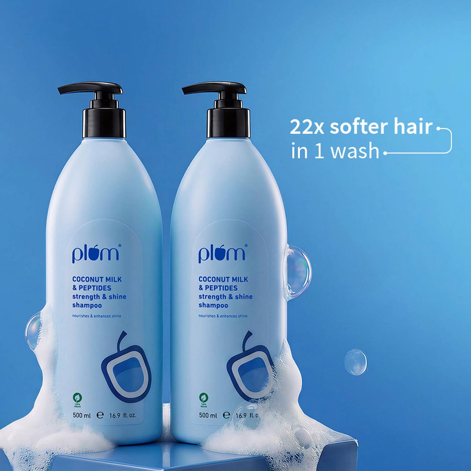 Plum Coconut Milk & Peptides Shampoo, Strong & Shiny Hair 22x Sh